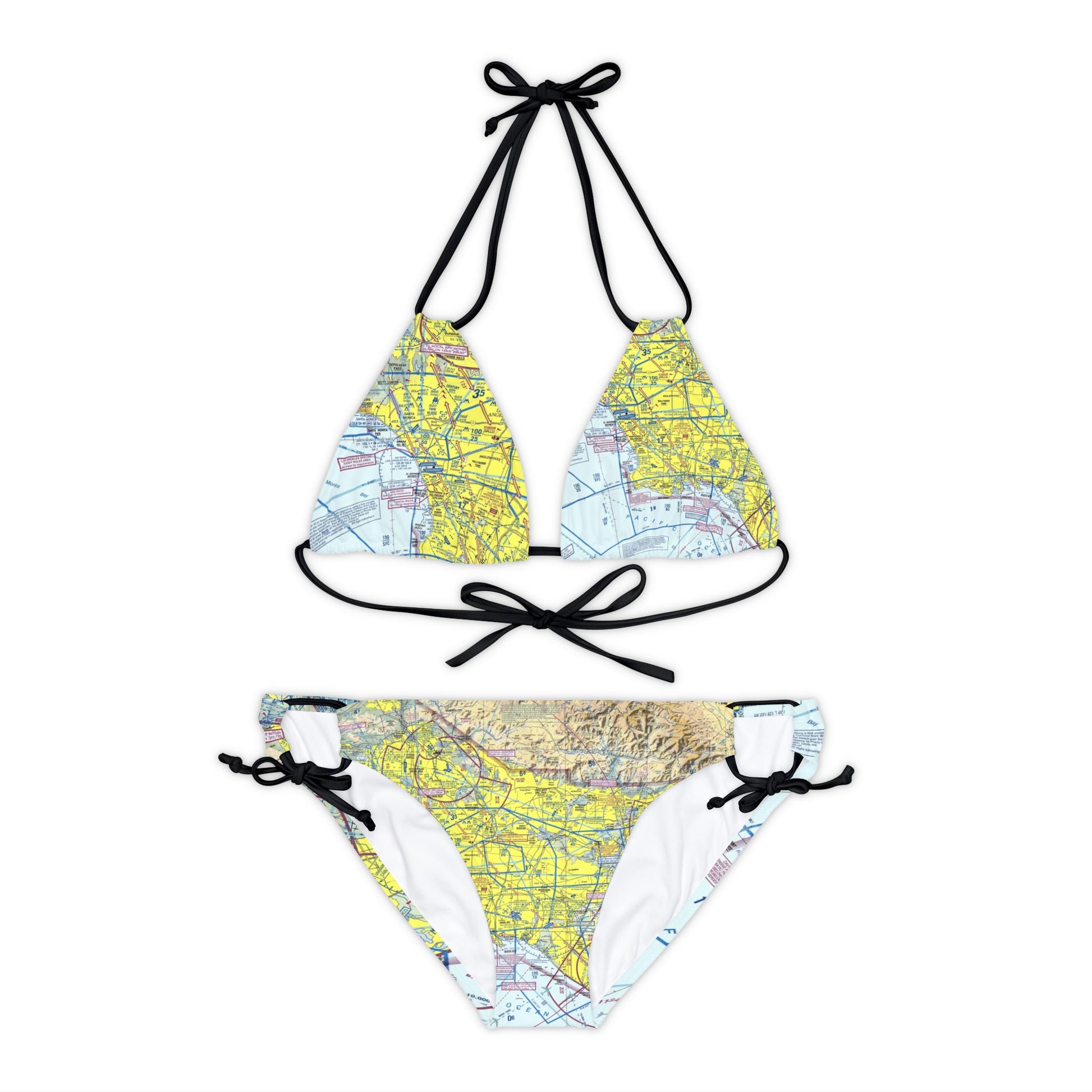 LAX TAC Chart strappy bikini set