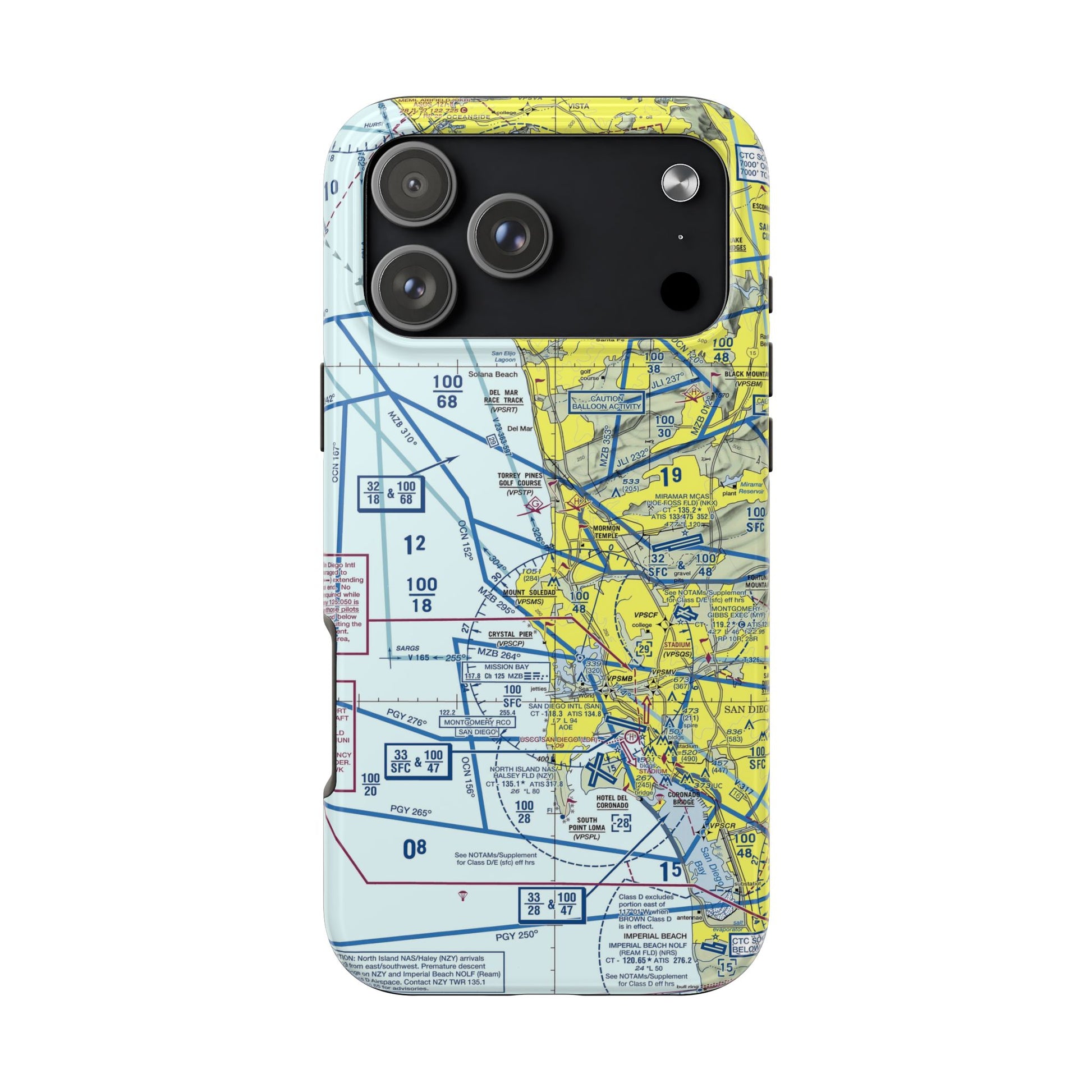 San Diego TAC Chart tough phone cases
