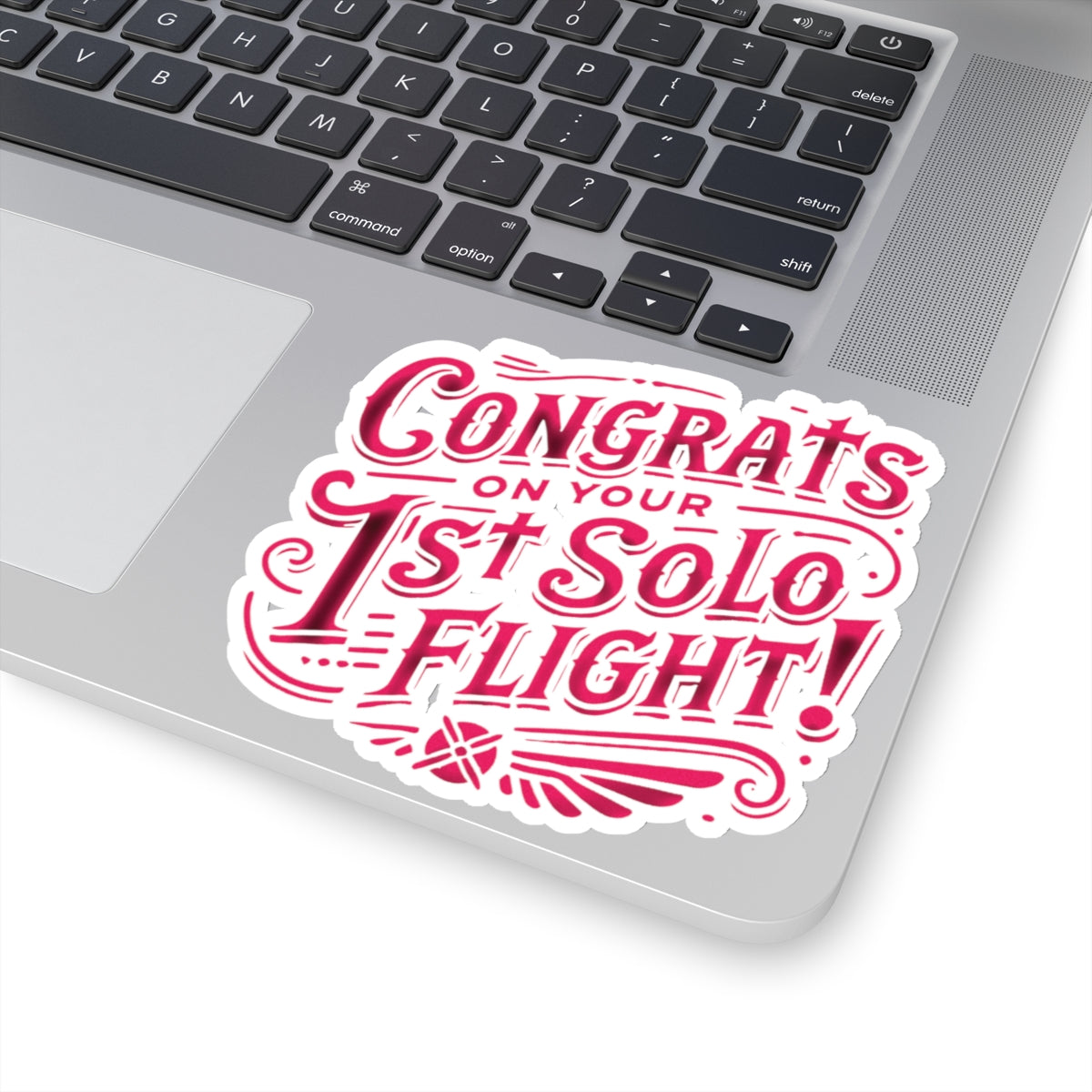 Congrats on your 1st Solo Flight! (pink/v1) sticker