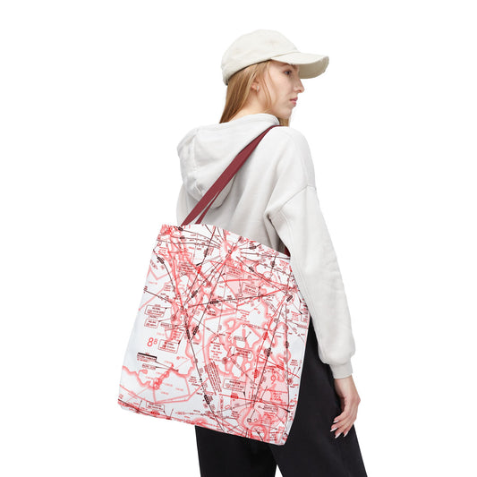 Enroute Low Altitude Chart tote bag (ELUS1/red&white)