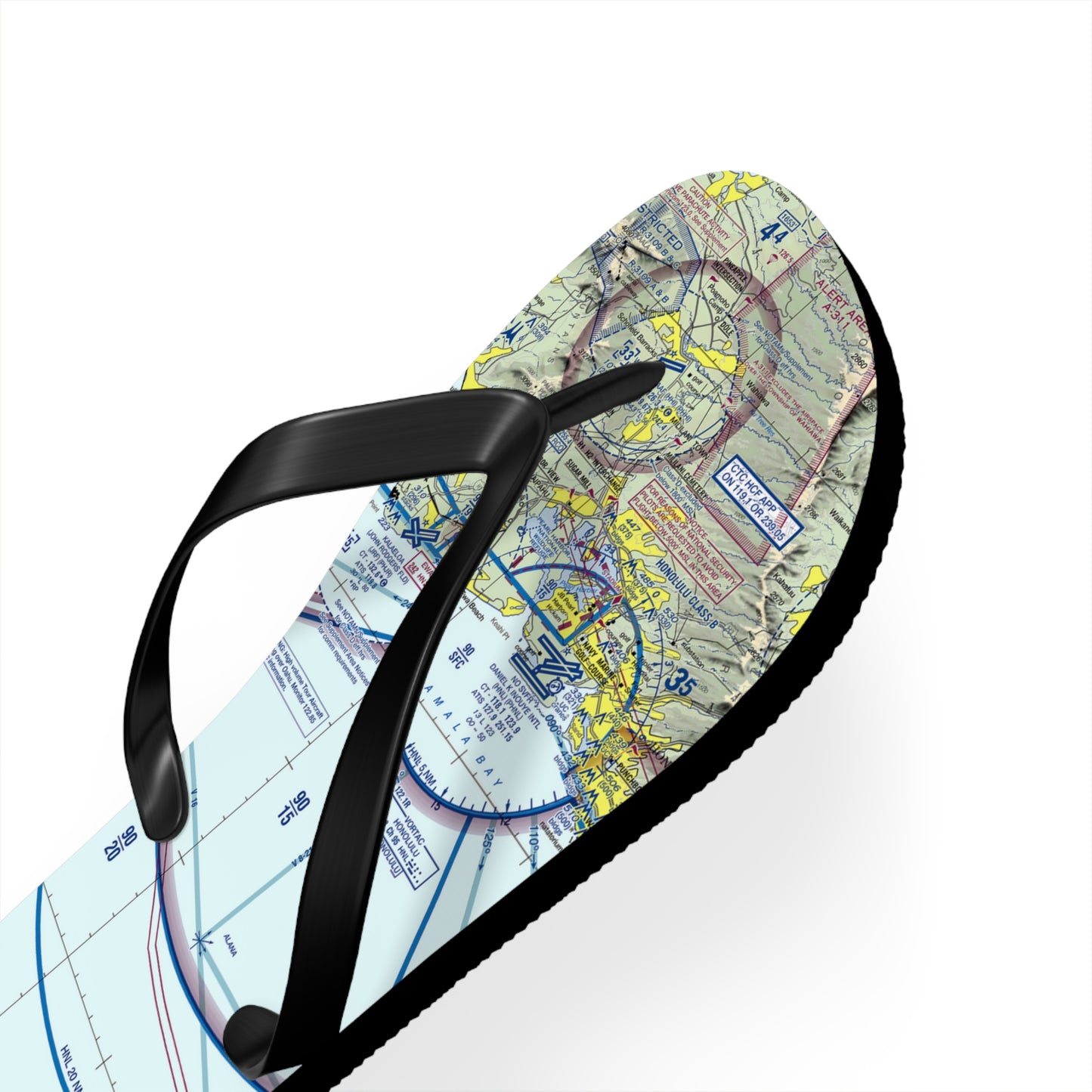 Aeronautical Chart Flip-Flops (PHNL Flyway Chart)