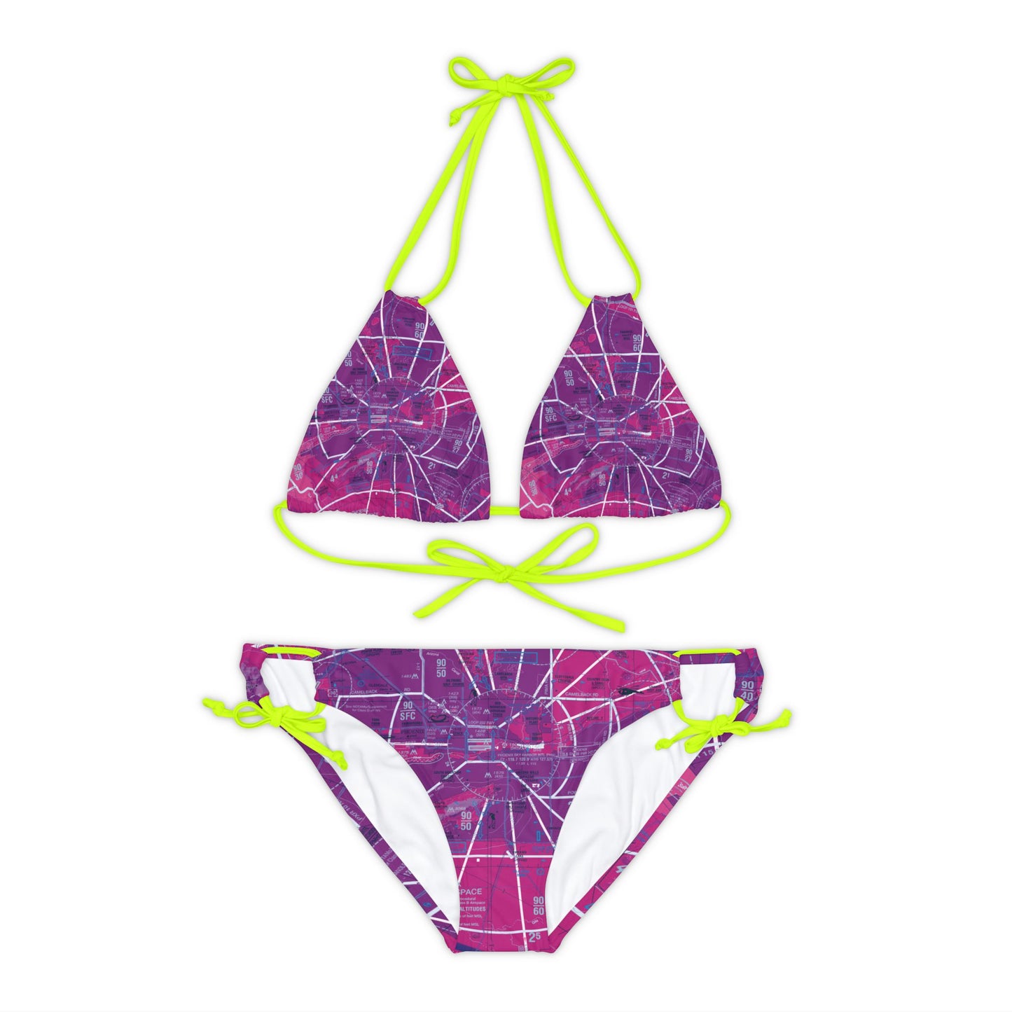 Phoenix TAC Chart strappy bikini set (purple)