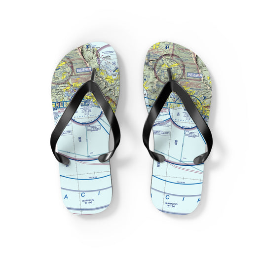 Aeronautical Chart Flip-Flops (PHNL Flyway Chart)