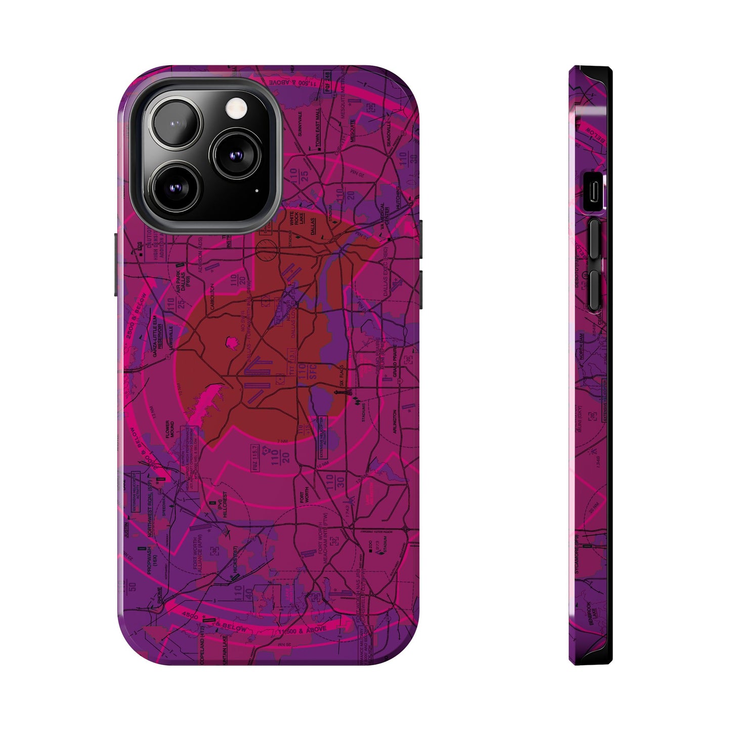 Dallas Fort Worth Flyway Chart tough phone cases (purple)