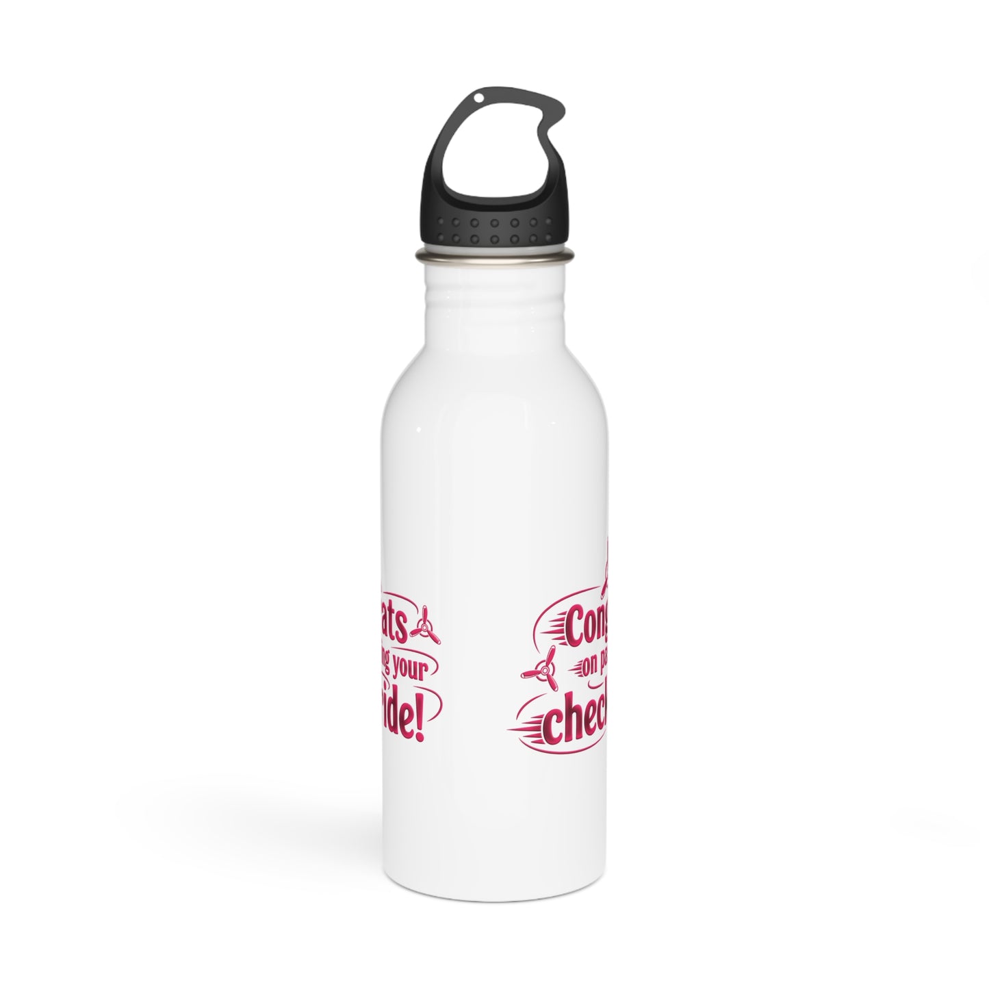 Congrats on passing your checkride! 20 oz. stainless steel water bottle (v3. pink)