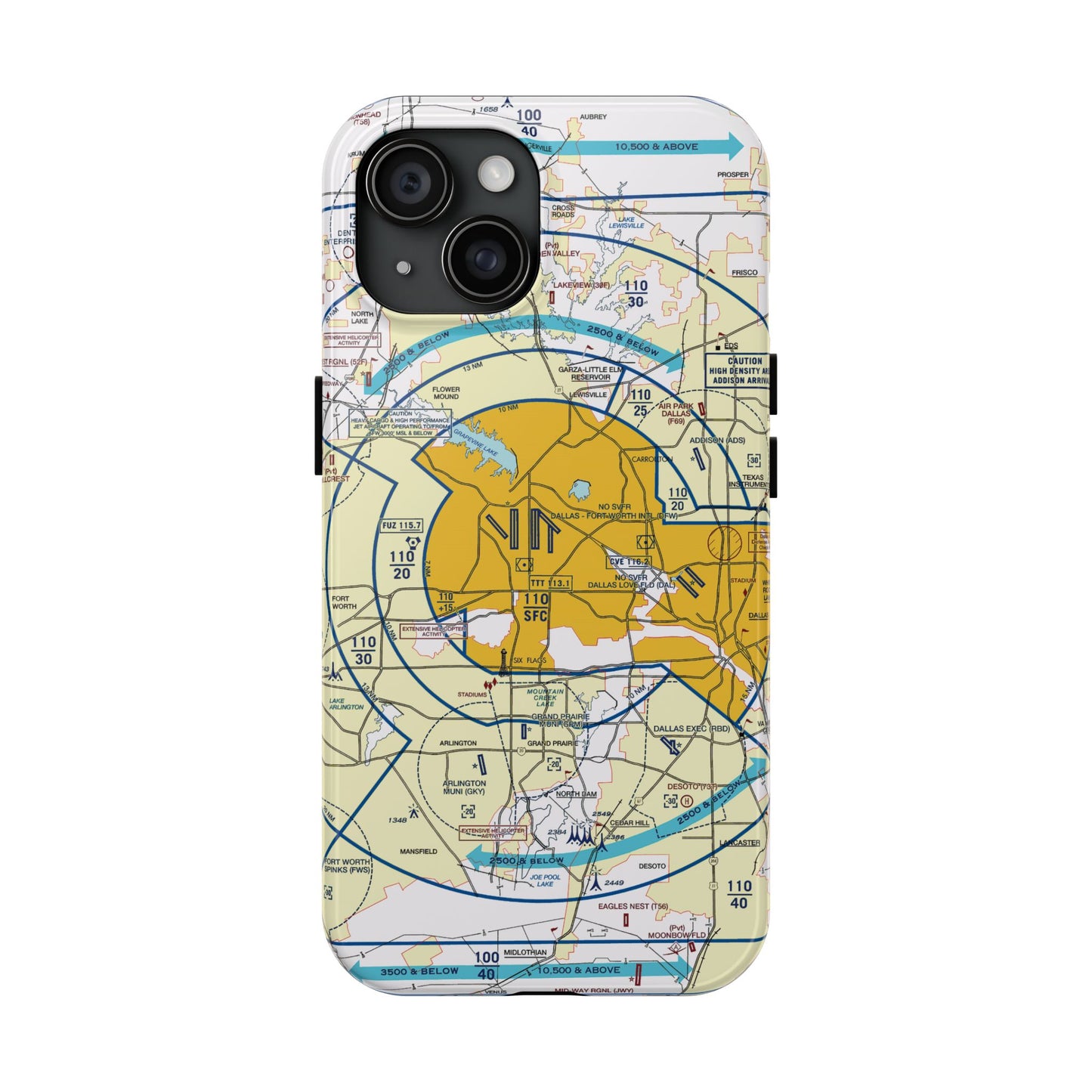 Dallas - Ft. Worth Flyway Chart tough phone cases