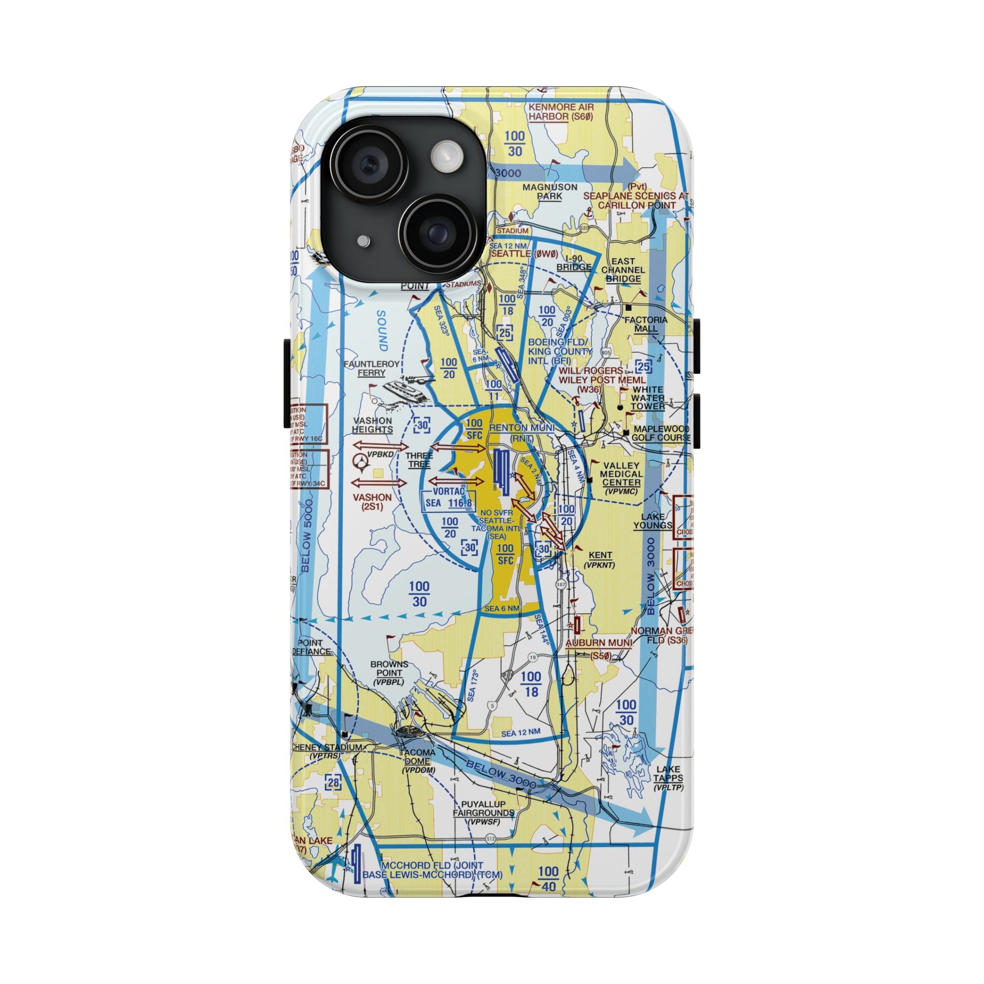 Seattle Flyway Chart tough phone cases