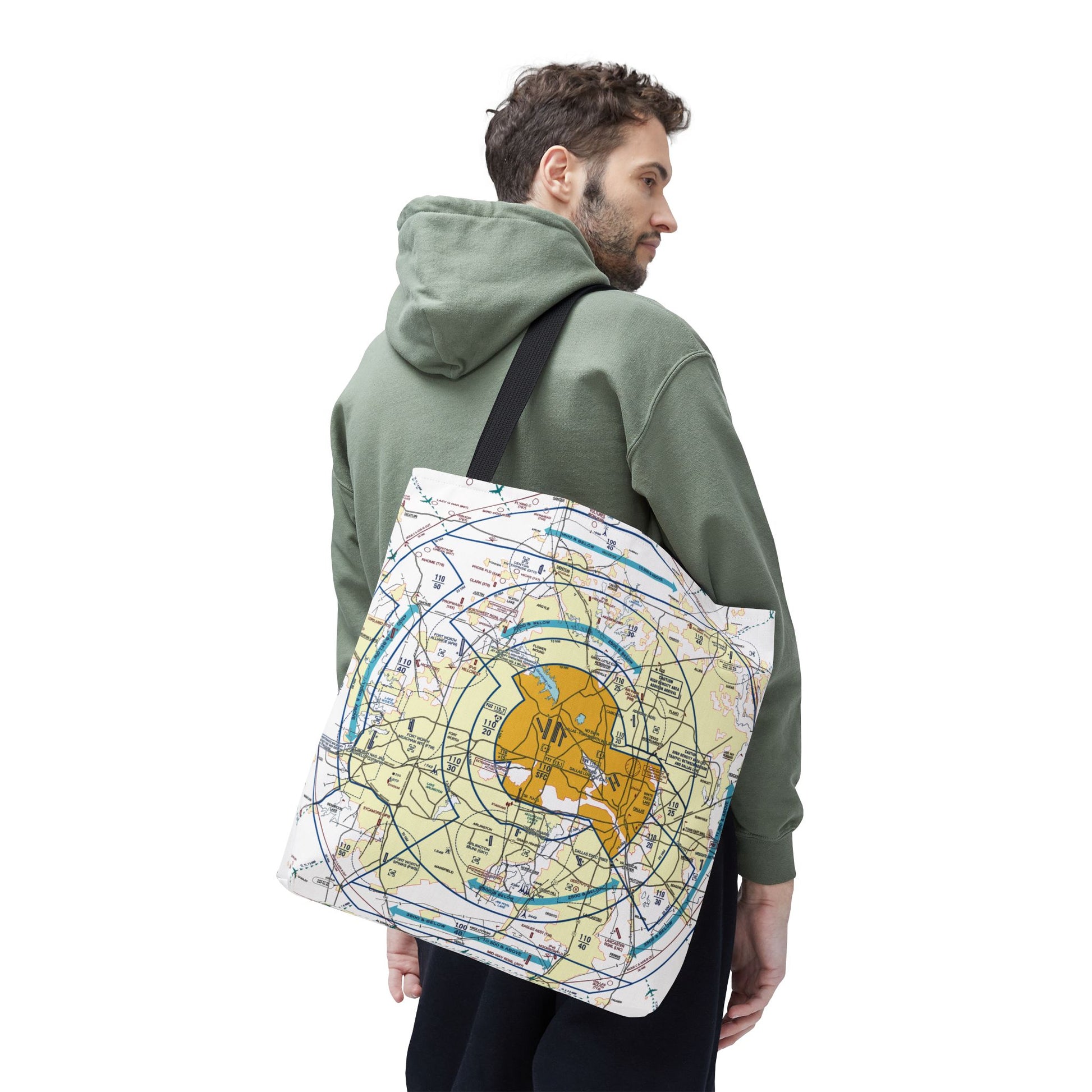 Dallas - Ft. Worth Flyway Chart tote bag