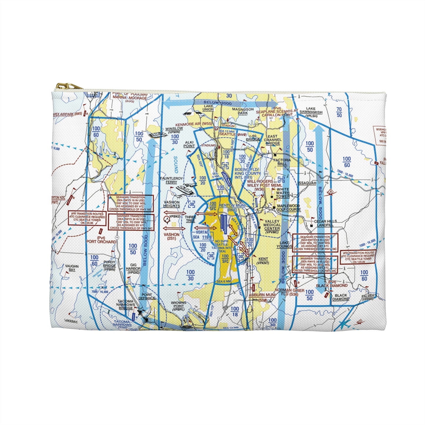 Seattle Flyway Chart Accessory Pouch