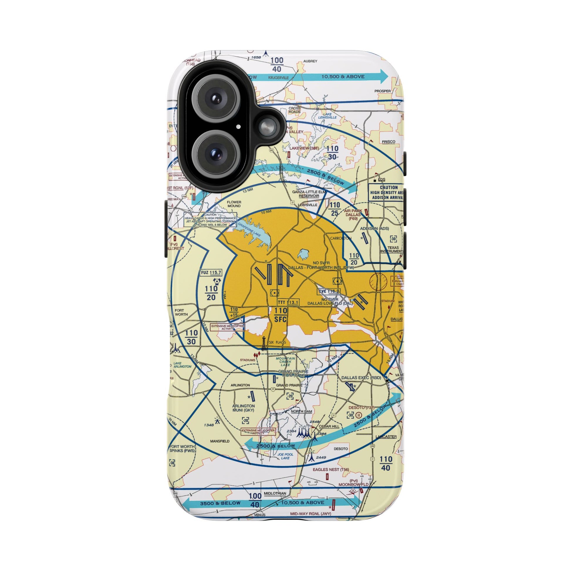 Dallas - Ft. Worth Flyway Chart tough phone cases