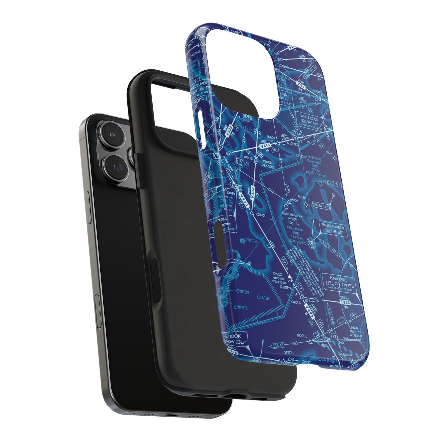 Enroute Low Altitude Chart tough phone cases (ELUS1/blue)