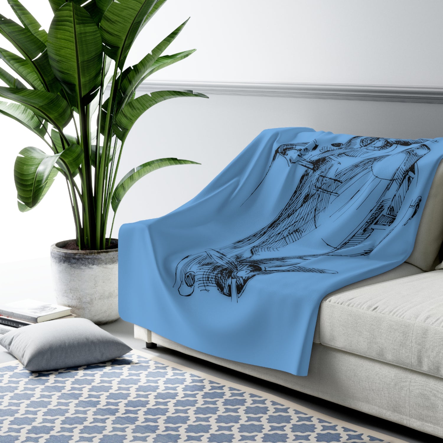 Aero 1 - sherpa fleece blanket (blue)