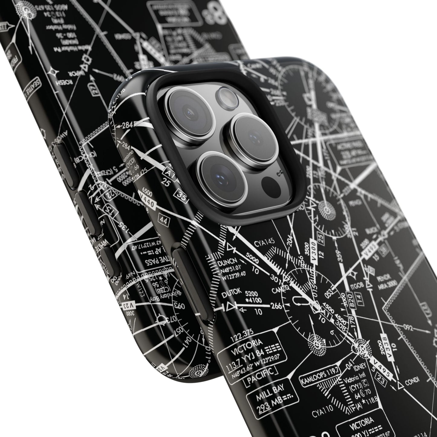 Enroute Low Altitude Chart tough phone cases (ELUS1/b&w)