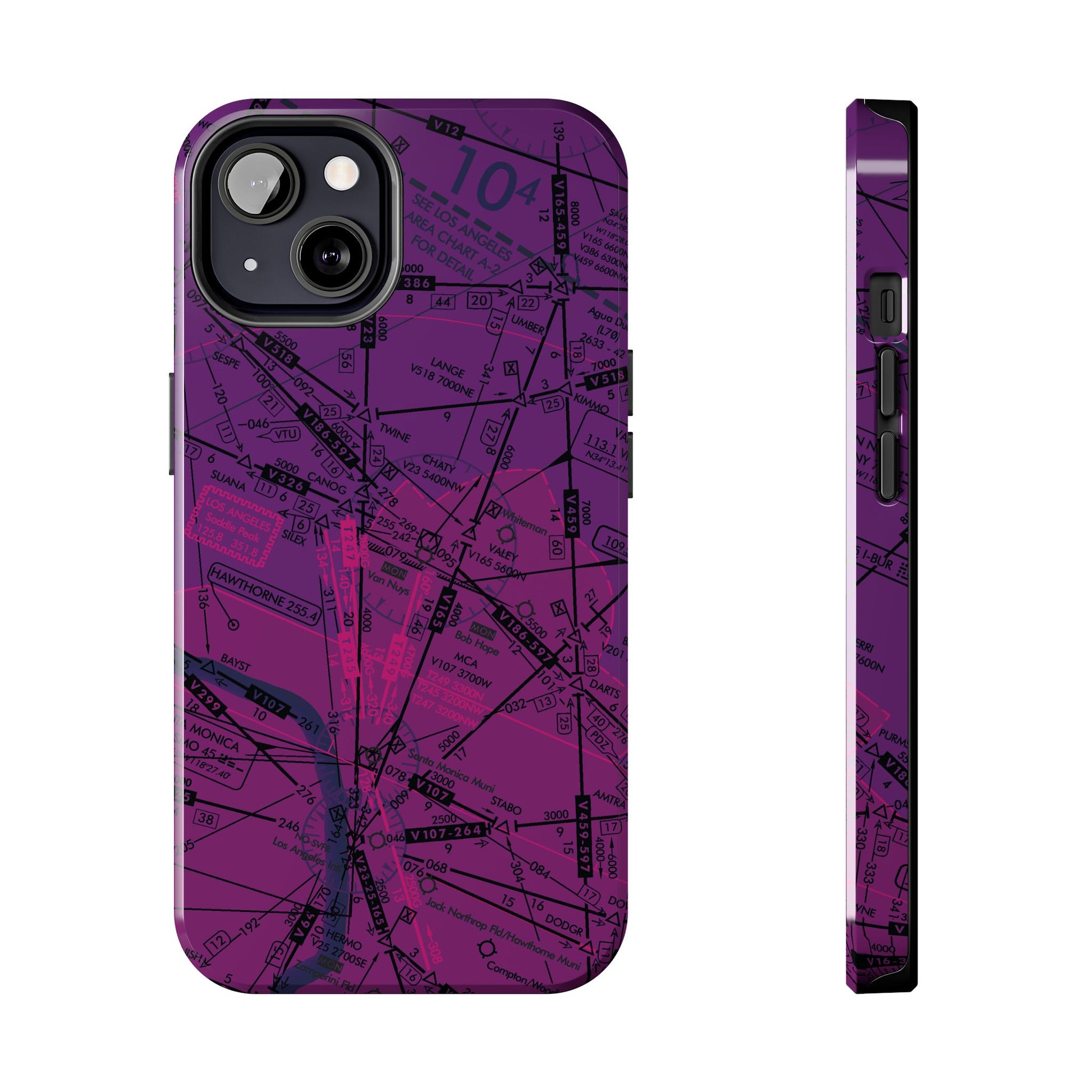 Enroute Low Altitude Chart tough phone cases (ELUS3/purple)