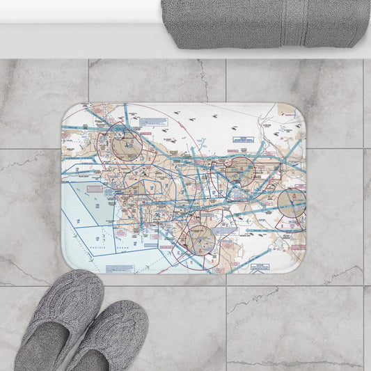 LAX Flyway Chart bath mat