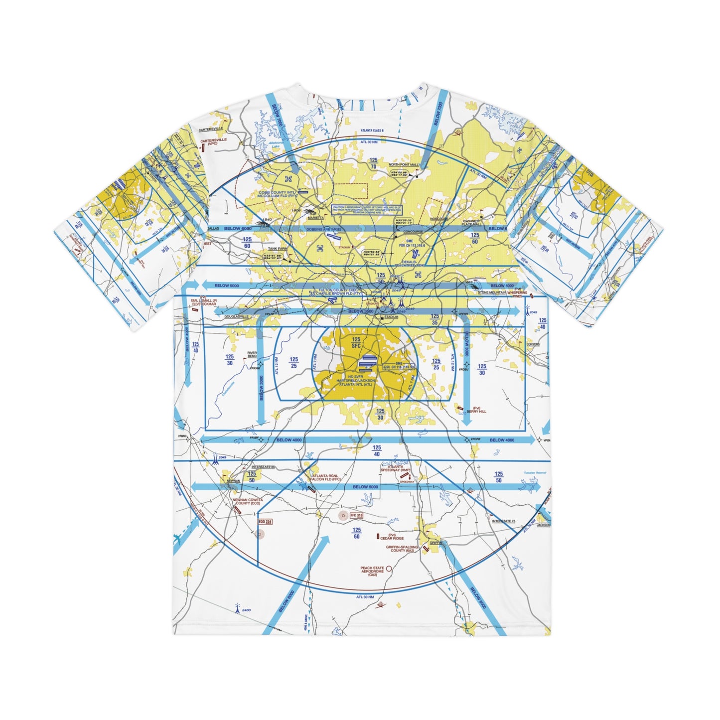 Atlanta Flyway Chart men's polyester shirt