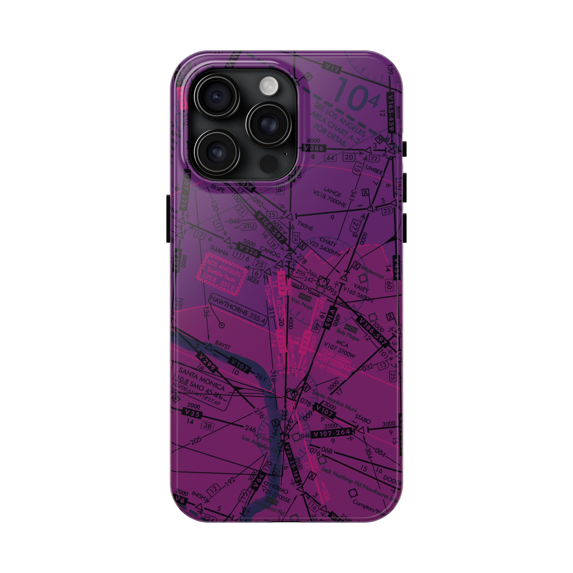 Enroute Low Altitude Chart (ELUS3) tough phone cases (purple)