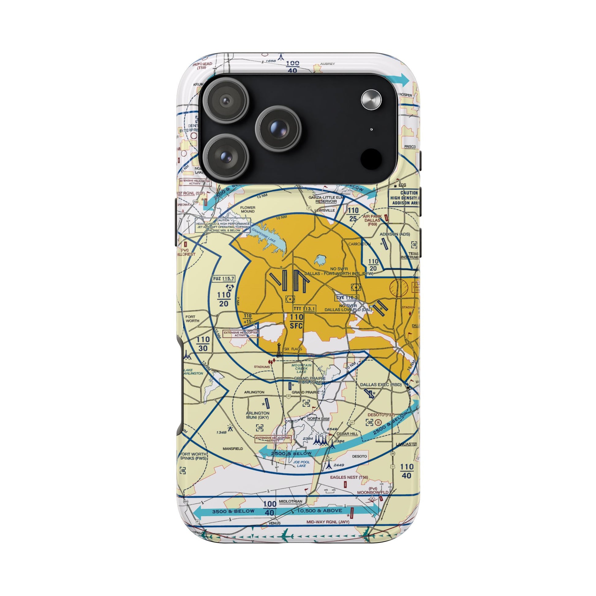Dallas - Ft. Worth Flyway Chart tough phone cases