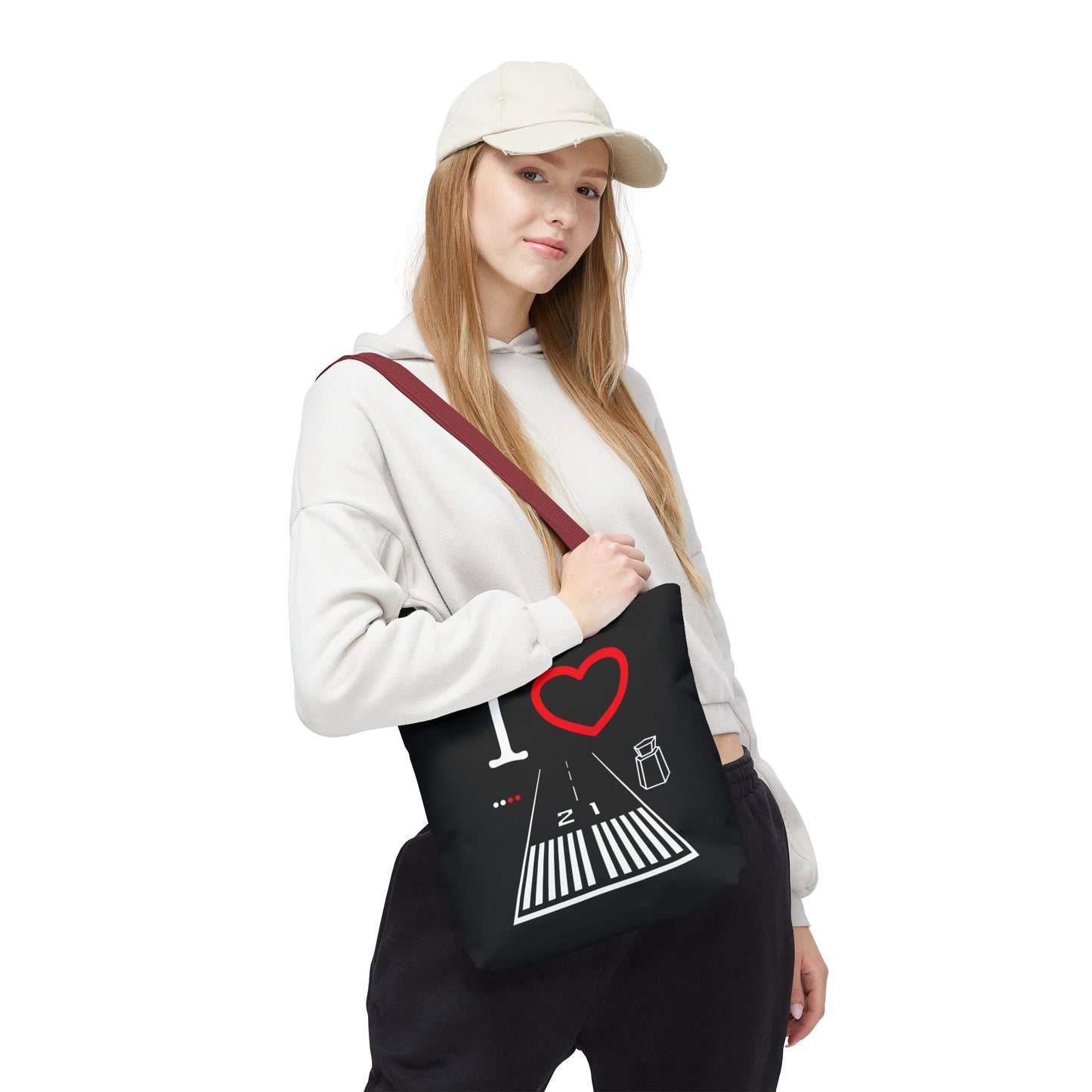 Santa Monica Airport Runway 21 / 3 tote bag (black)