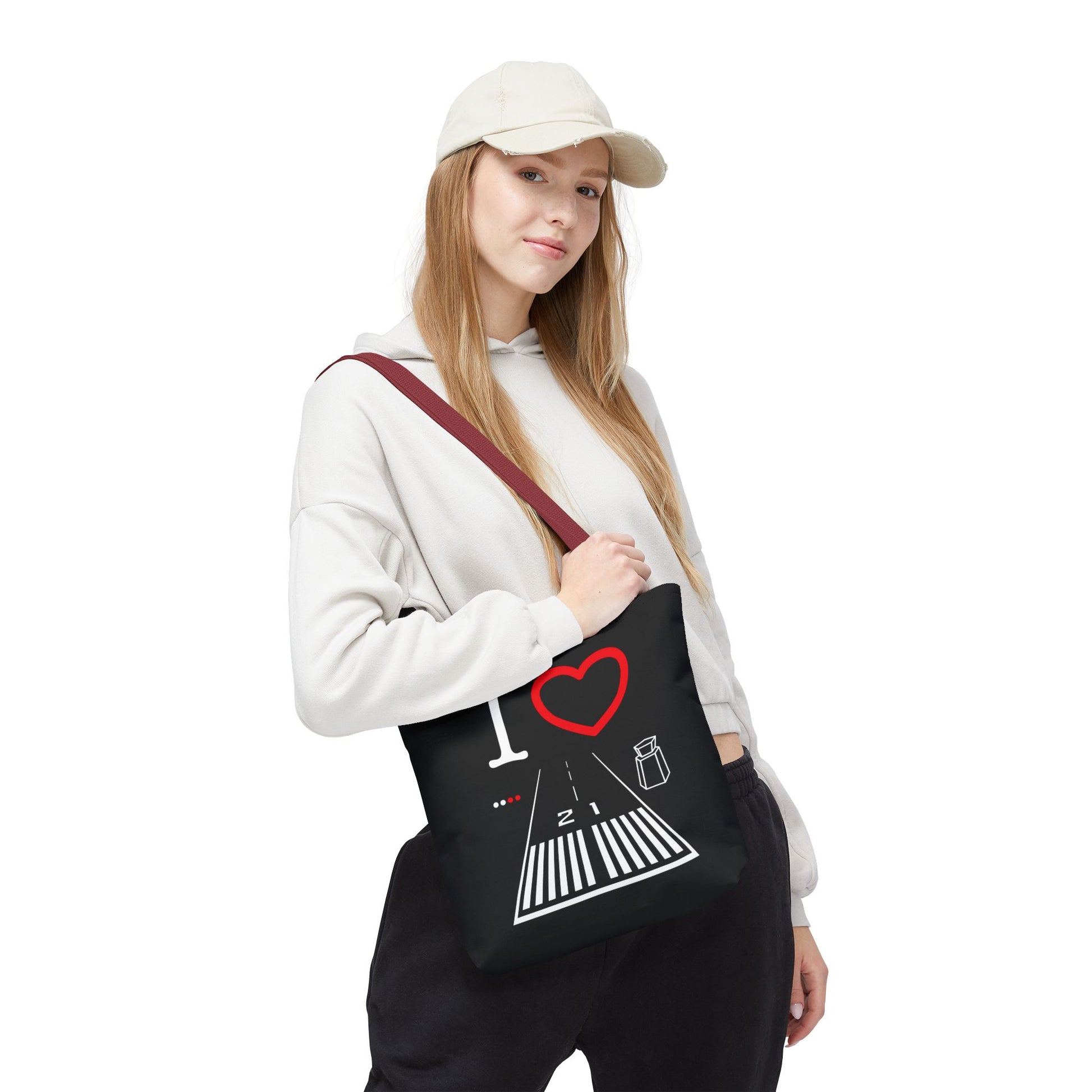 Santa Monica Airport Runway 21 / 3 tote bag (black)