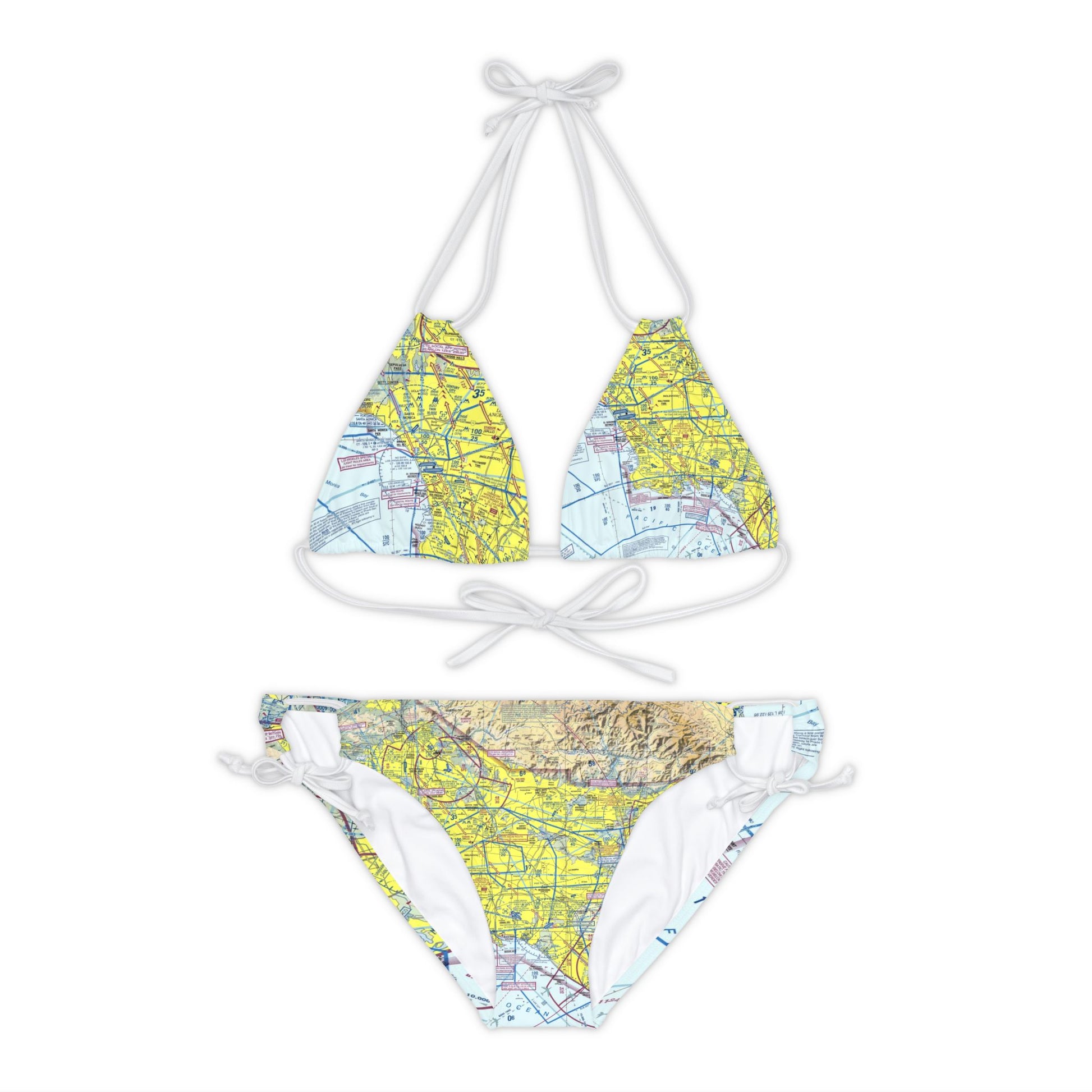 LAX TAC Chart strappy bikini set