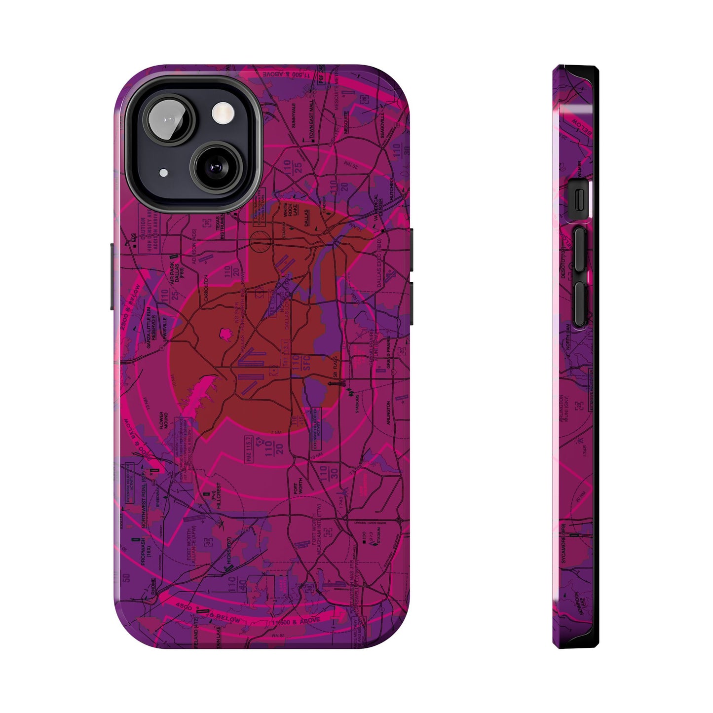 Dallas Fort Worth Flyway Chart tough phone cases (purple)