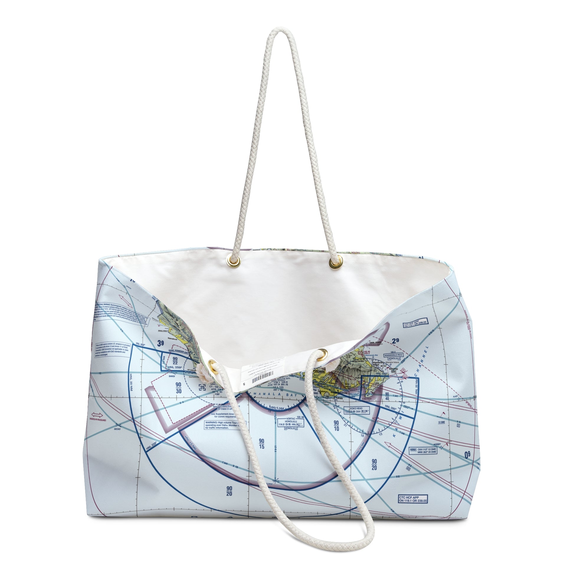 Aeronautical Chart weekender tote bag (PHNL)