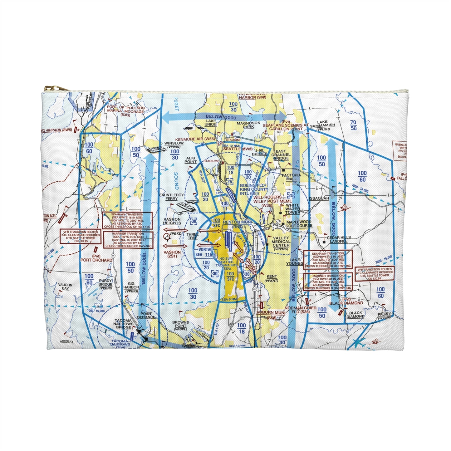 Seattle Flyway Chart Accessory Pouch