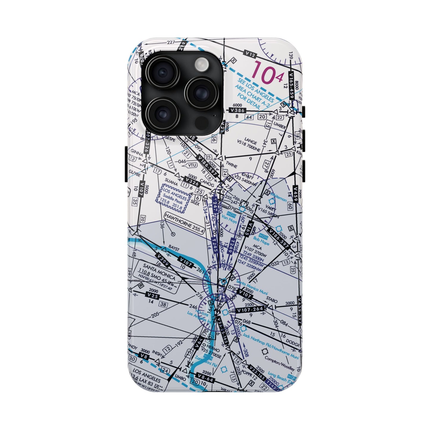 Enroute Low Altitude Chart tough phone cases (ELUS3/white)