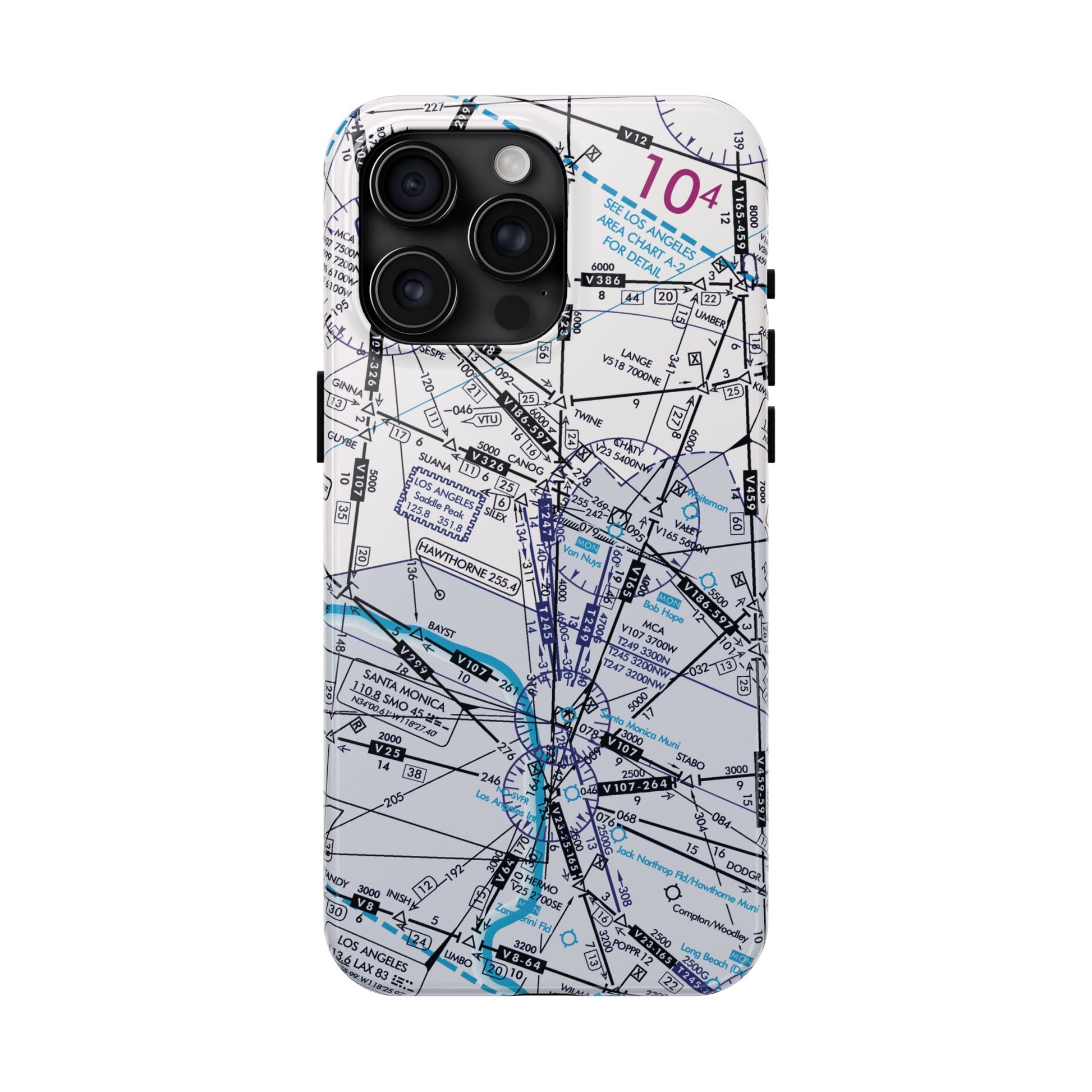 Enroute Low Altitude Chart tough phone cases (ELUS3/white)
