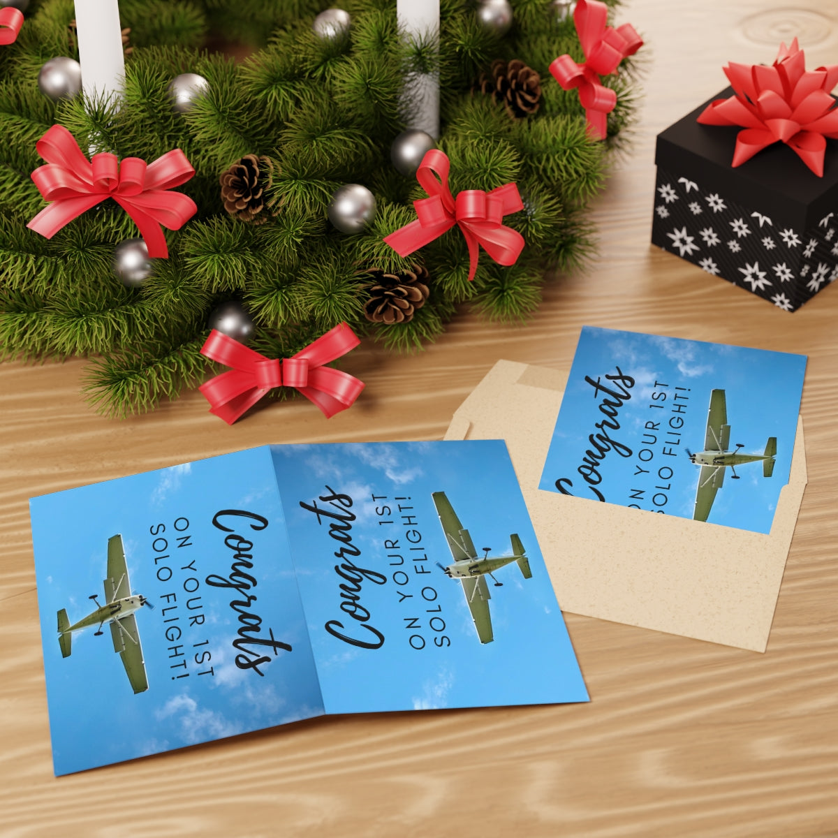 Congrats on your 1st Solo Flight! pack of 10 greeting cards (Cessna)