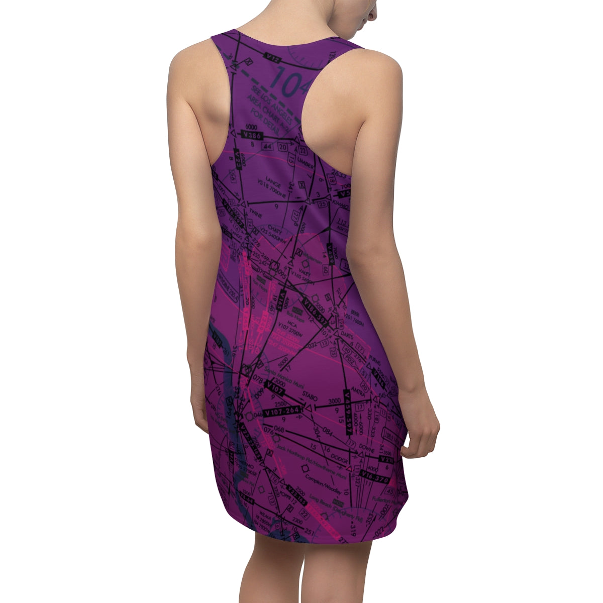 Enroute Low Altitude Chart (ELUS3) racerback dress (purple)