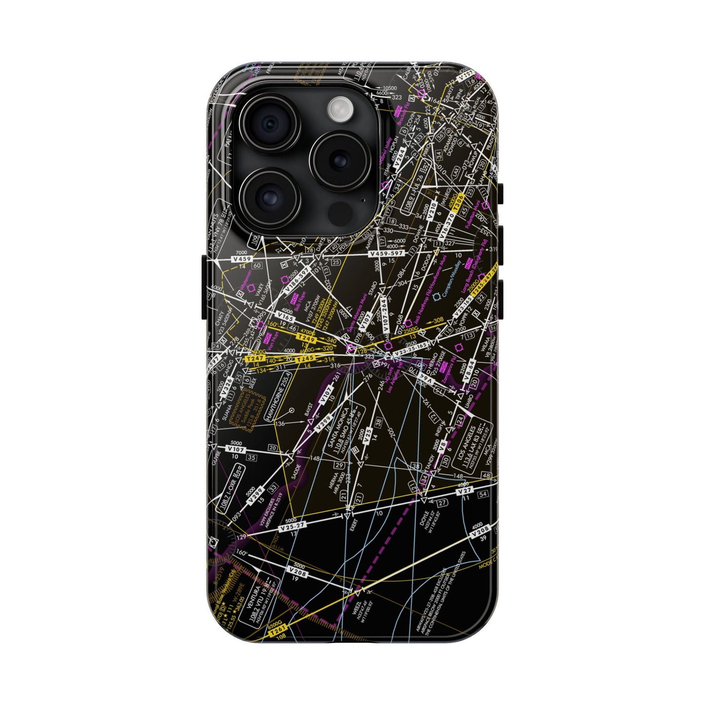 Enroute Low Altitude Chart tough phone cases (ELUS3/invert)