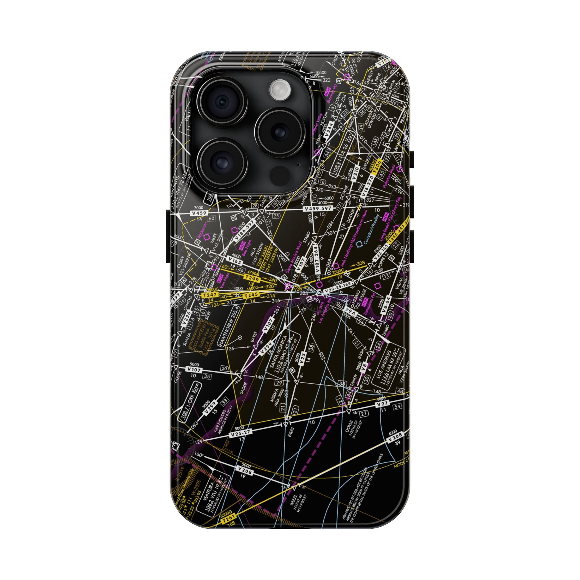 Enroute Low Altitude Chart tough phone cases (ELUS3/invert)