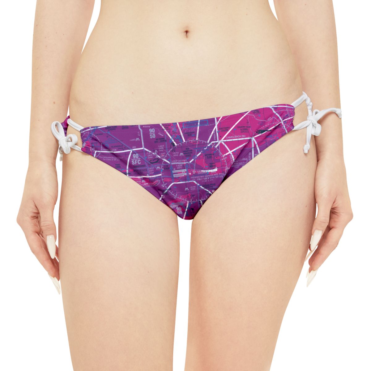 Phoenix TAC Chart strappy bikini set (purple)