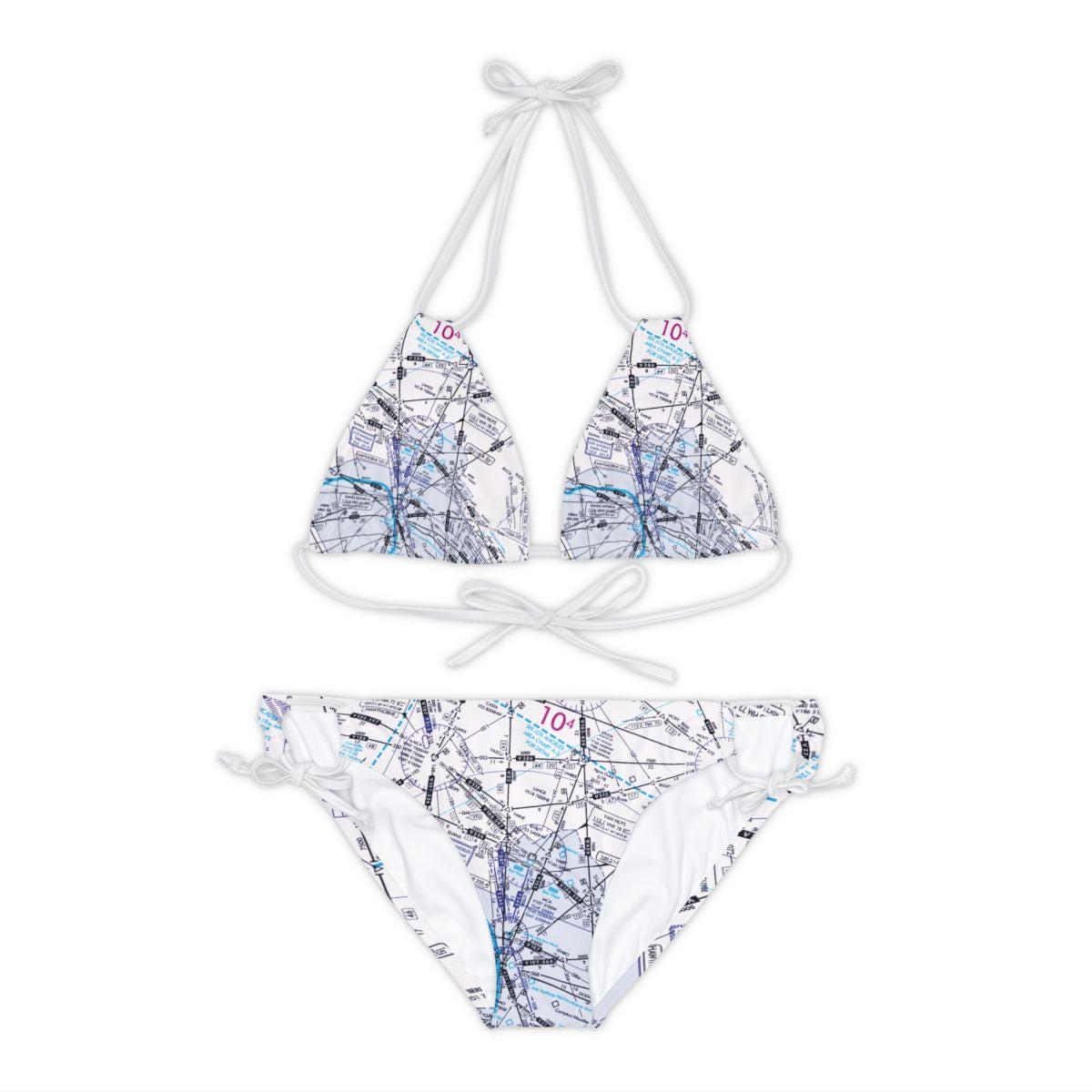 Enroute Low Altitude (ELUS3) Chart strappy bikini set (white)