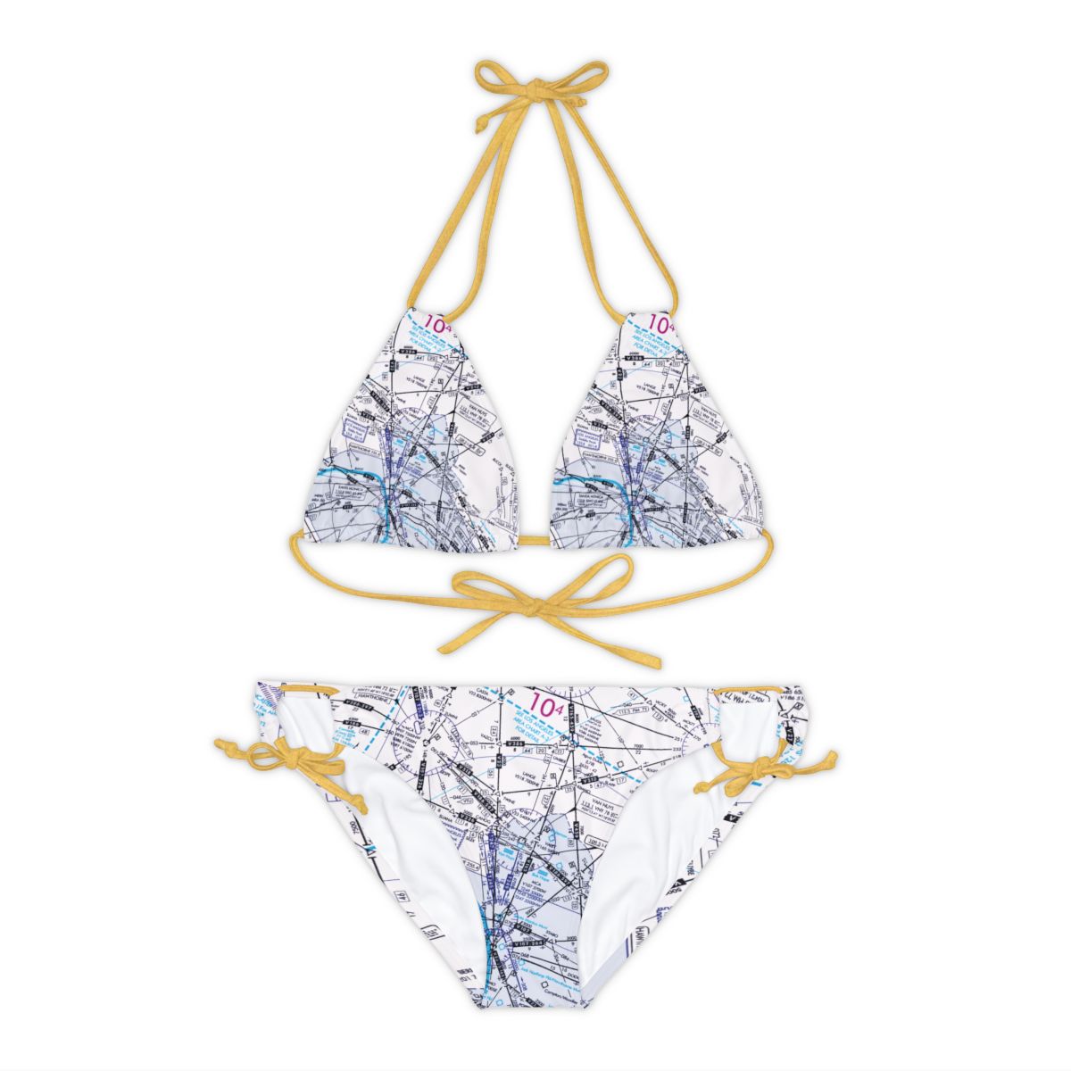 Enroute Low Altitude (ELUS3) Chart strappy bikini set (white)