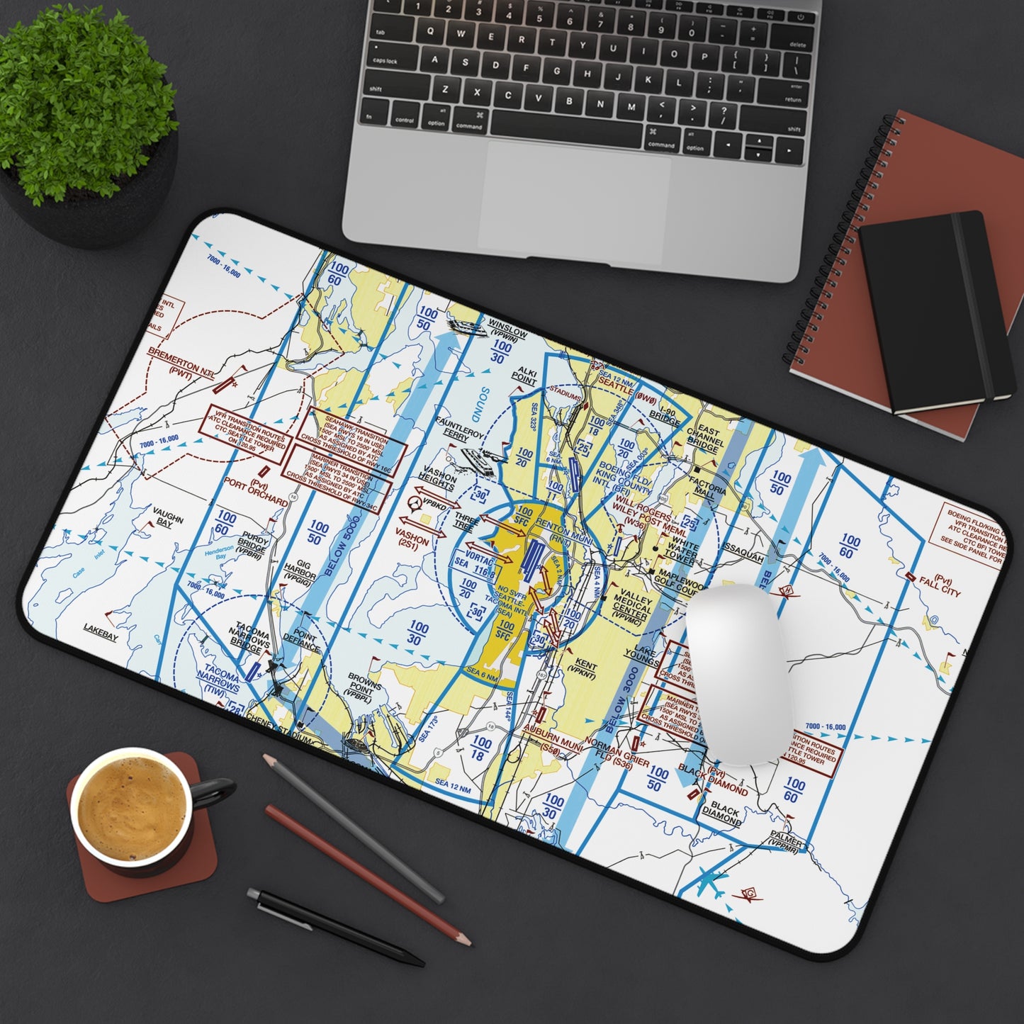Seattle Flyway Chart desk mat