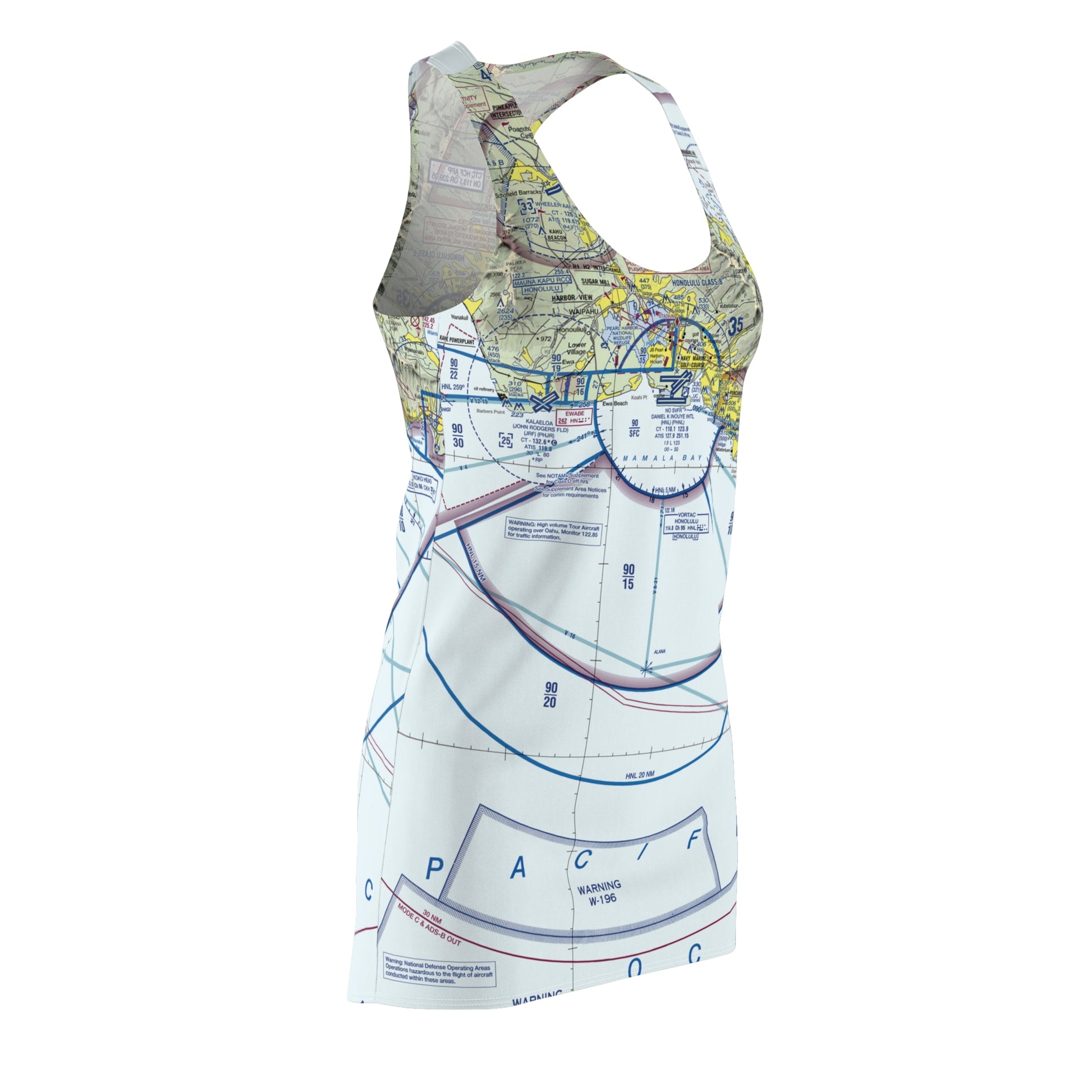 Honolulu Sectional Chart racerback dress