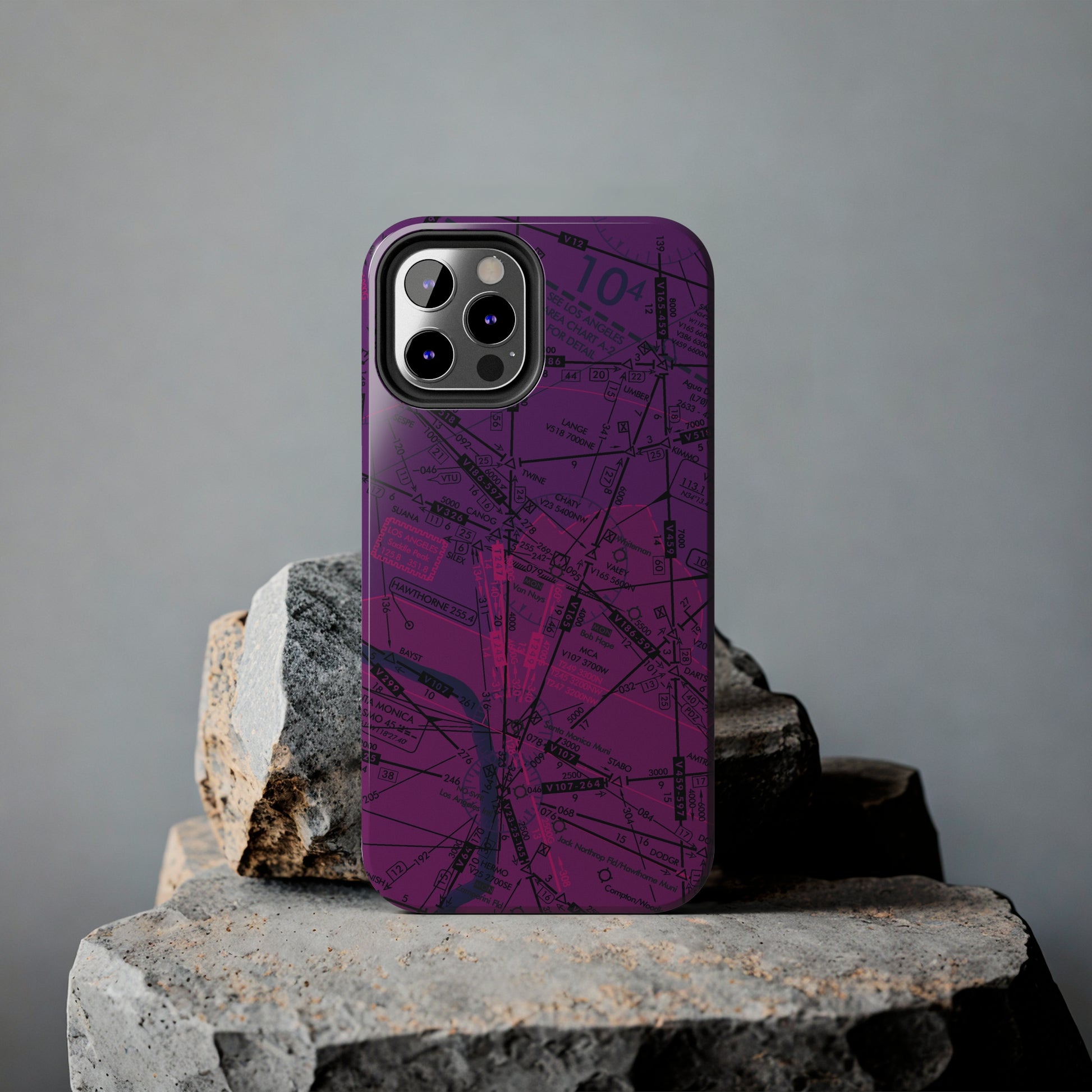 Enroute Low Altitude Chart (ELUS3) tough phone cases (purple)