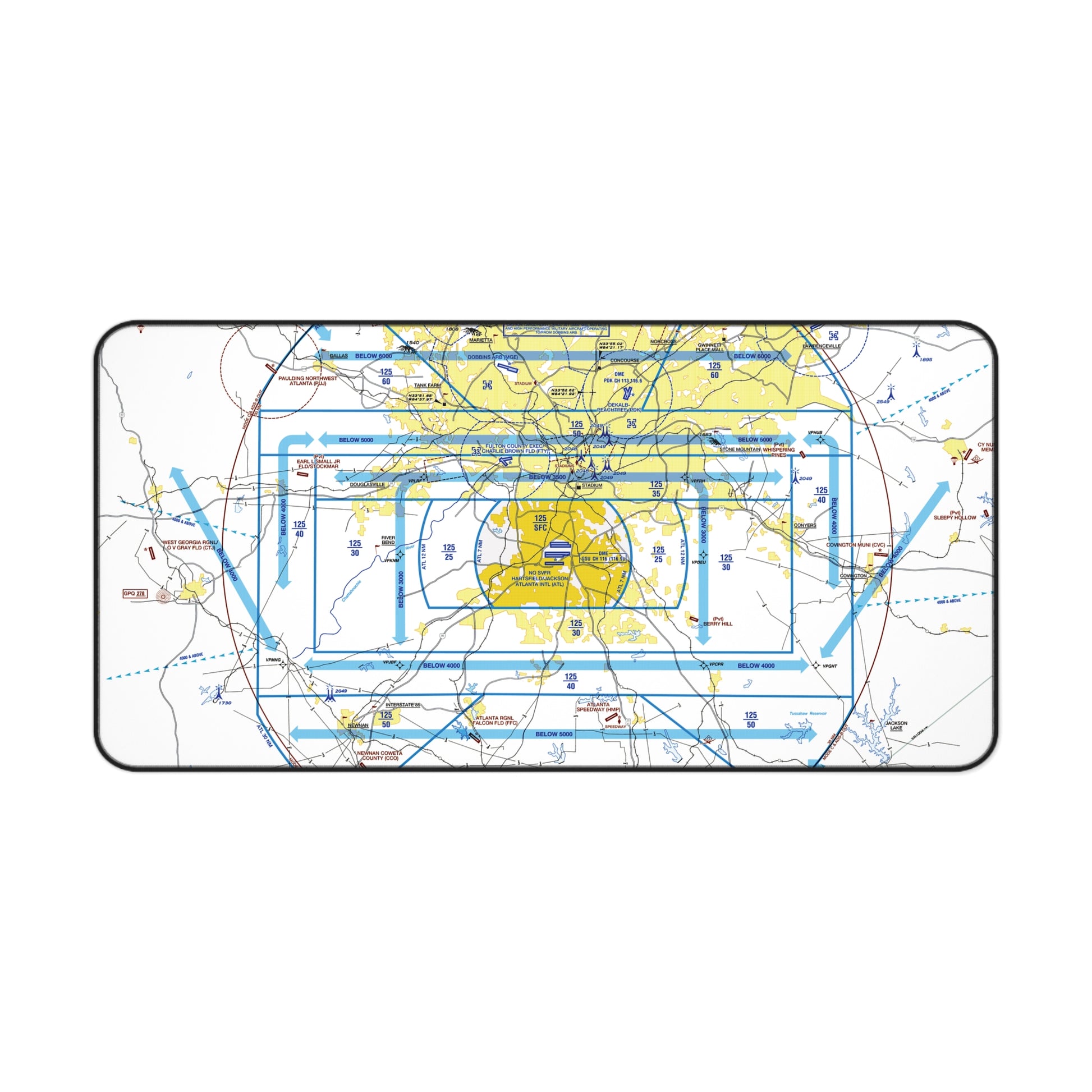 Atlanta Flyway Chart desk mat