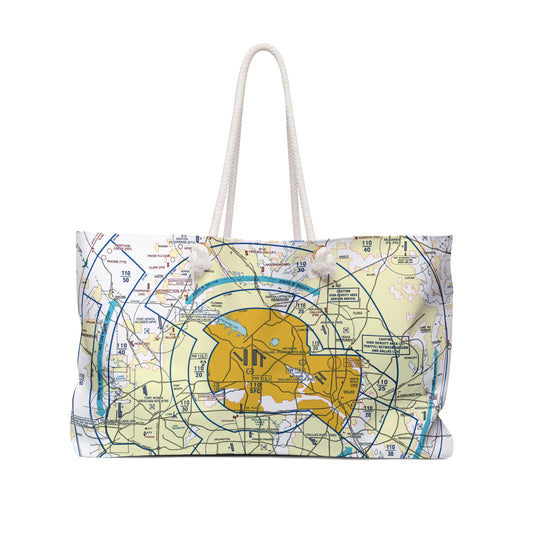 Aeronautical Chart weekender tote bag (KDFW)