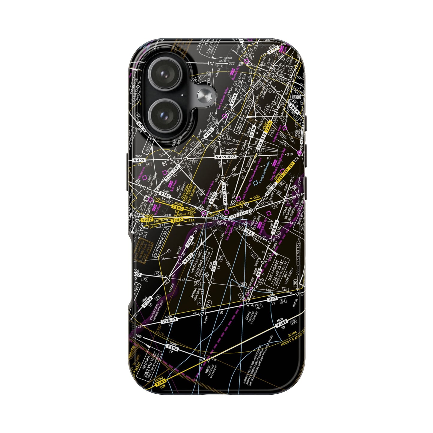 Enroute Low Altitude Chart tough phone cases (ELUS3/invert)