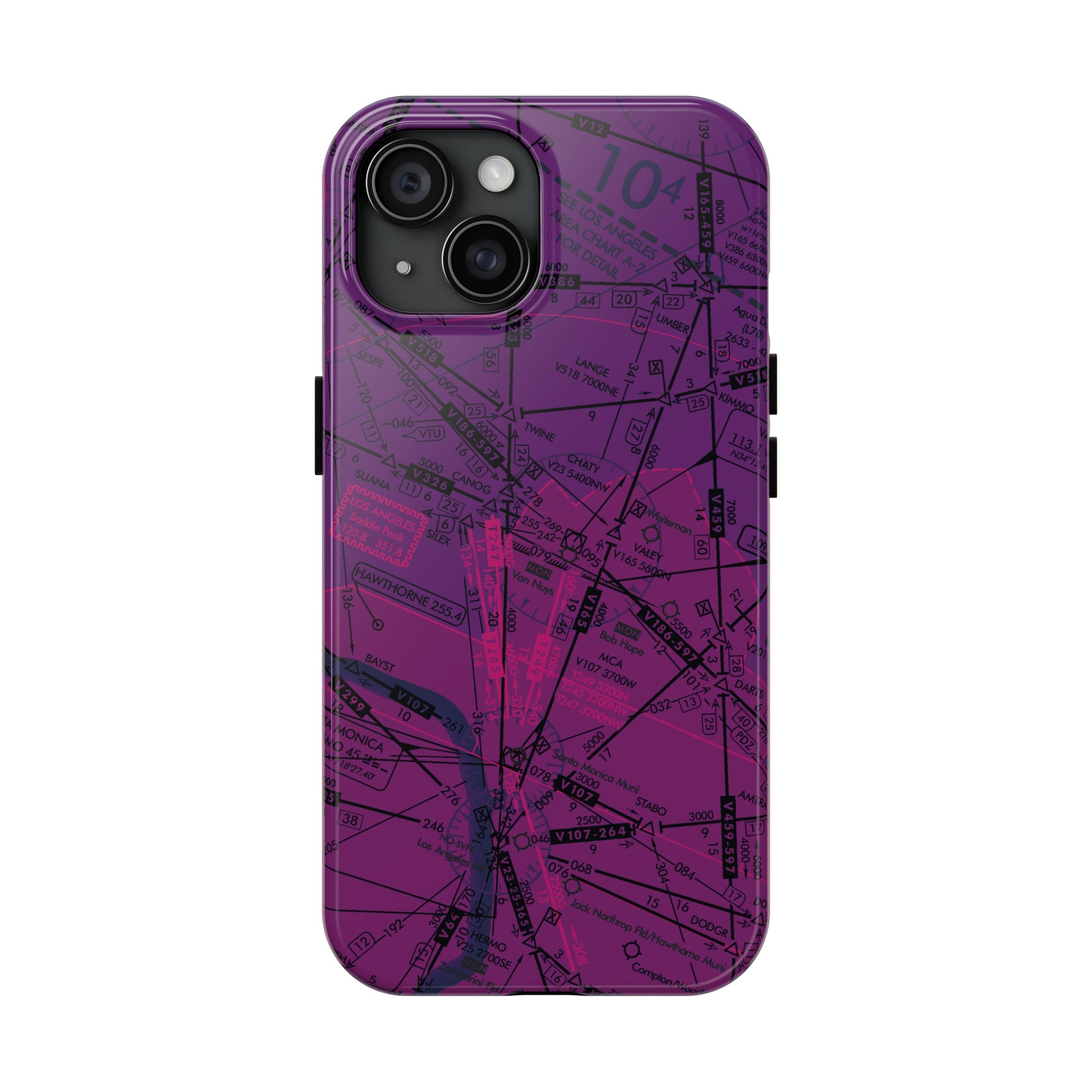 Enroute Low Altitude Chart (ELUS3) tough phone cases (purple)