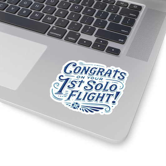 Congrats on your 1st Solo Flight! (blue/v1) sticker