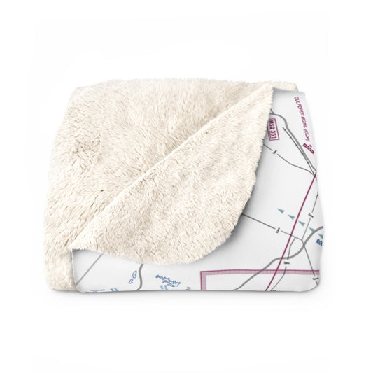 Baltimore-Washington Flyway Chart sherpa fleece blanket