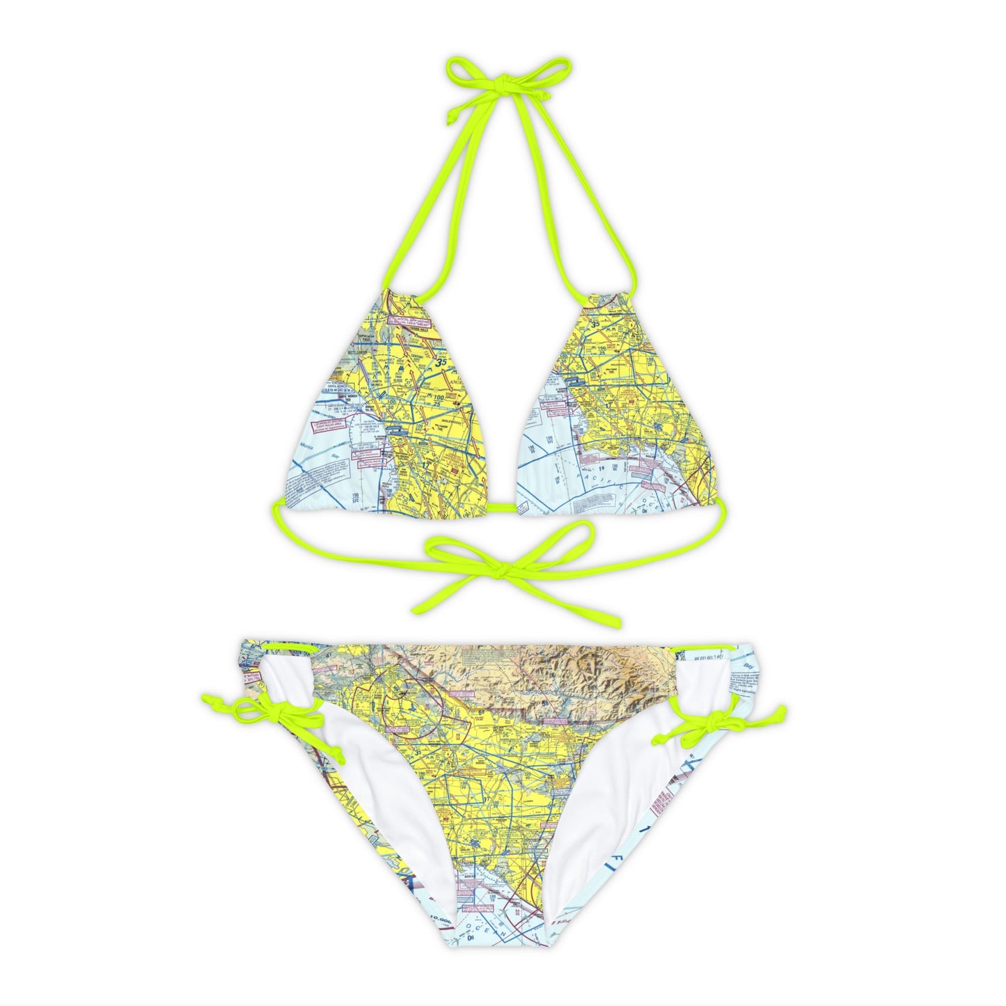 LAX TAC Chart strappy bikini set