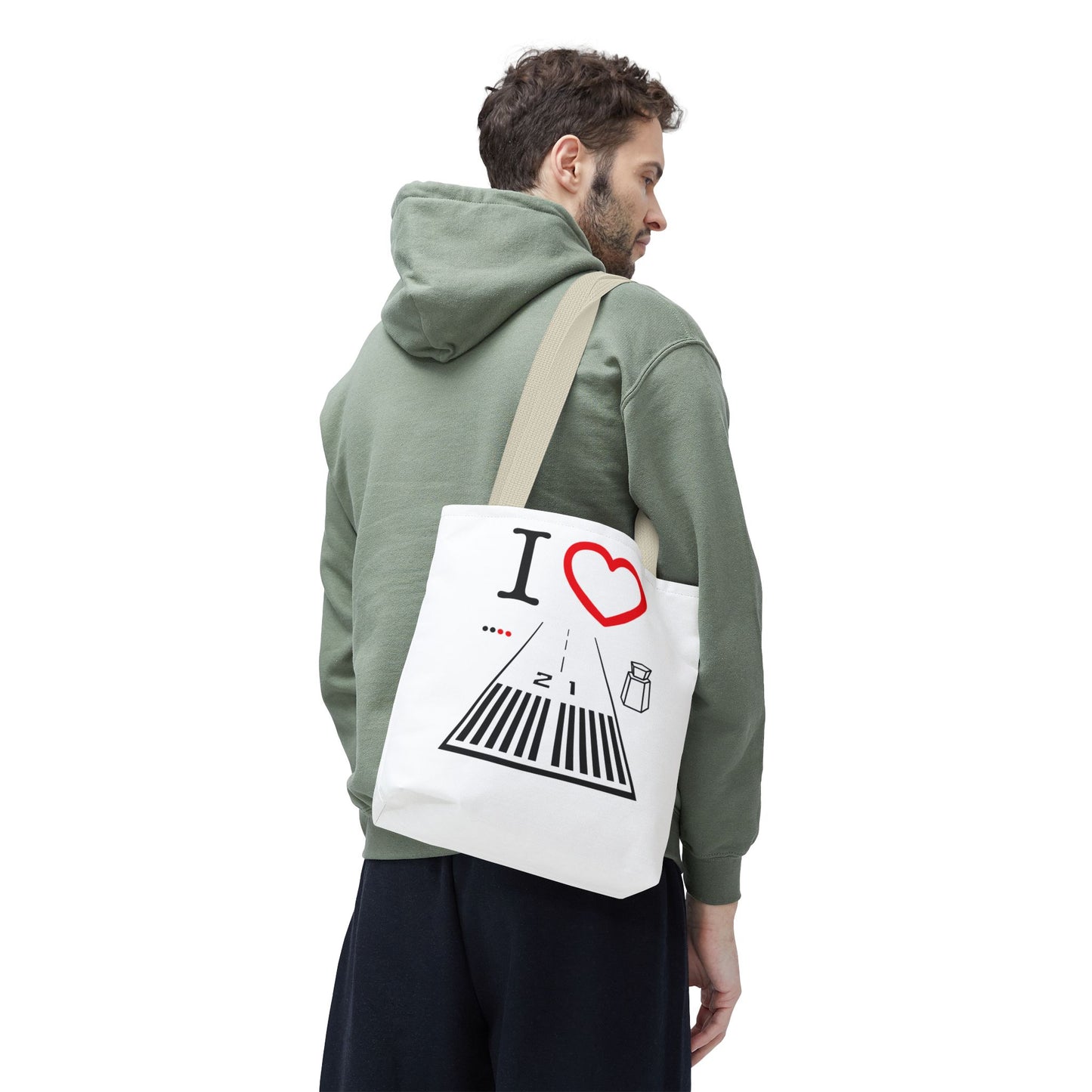 Santa Monica Airport Runway 21 / 3 tote bag (white)