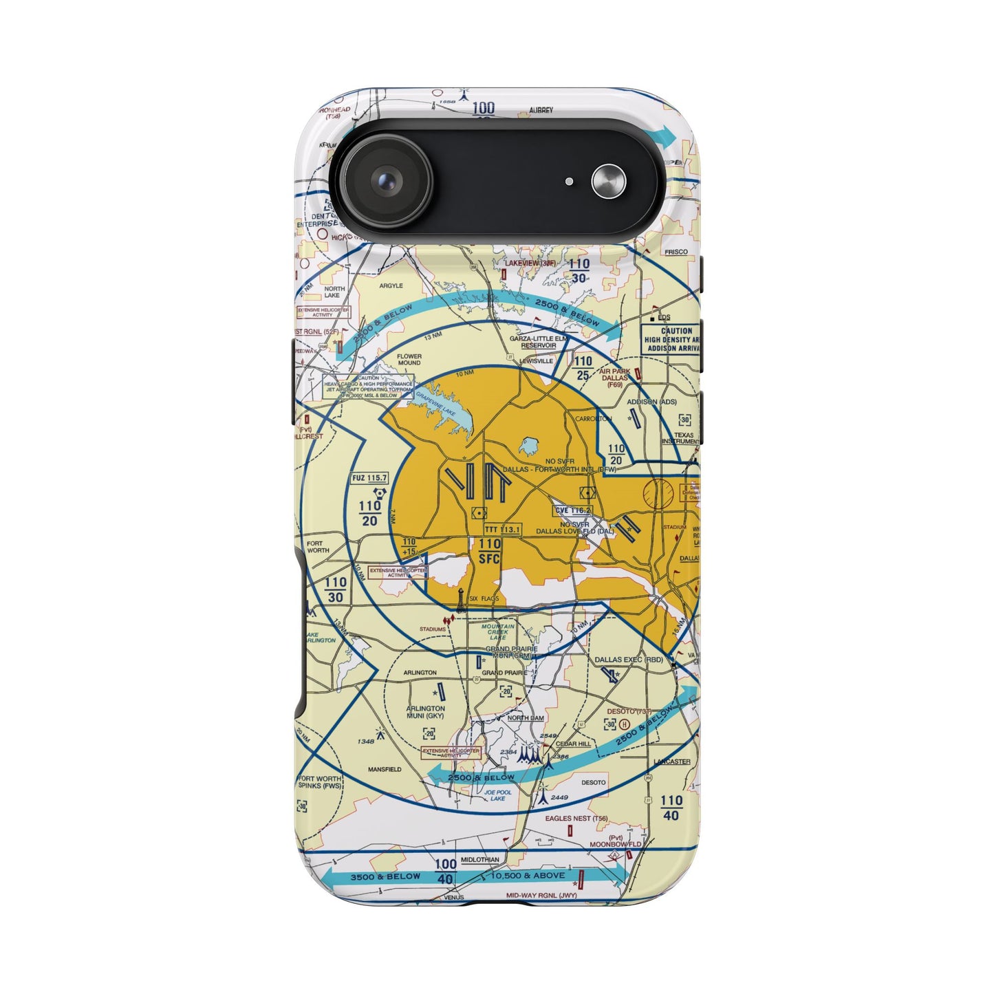 Dallas - Ft. Worth Flyway Chart tough phone cases