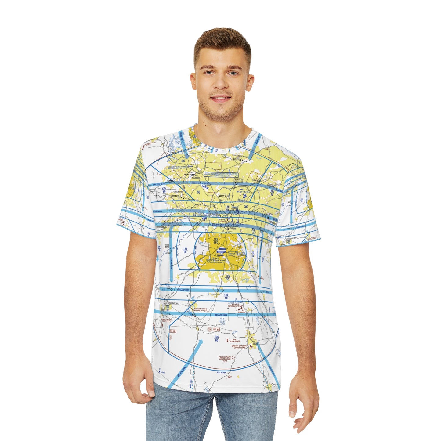 Atlanta Flyway Chart men's polyester shirt